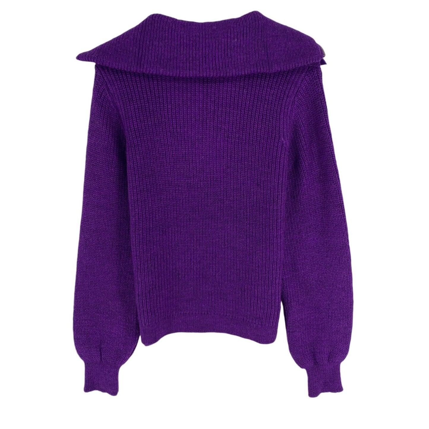 PROMOD x PANTONE Women Purple Zip Neck Knitted Sweater Jumper Size S