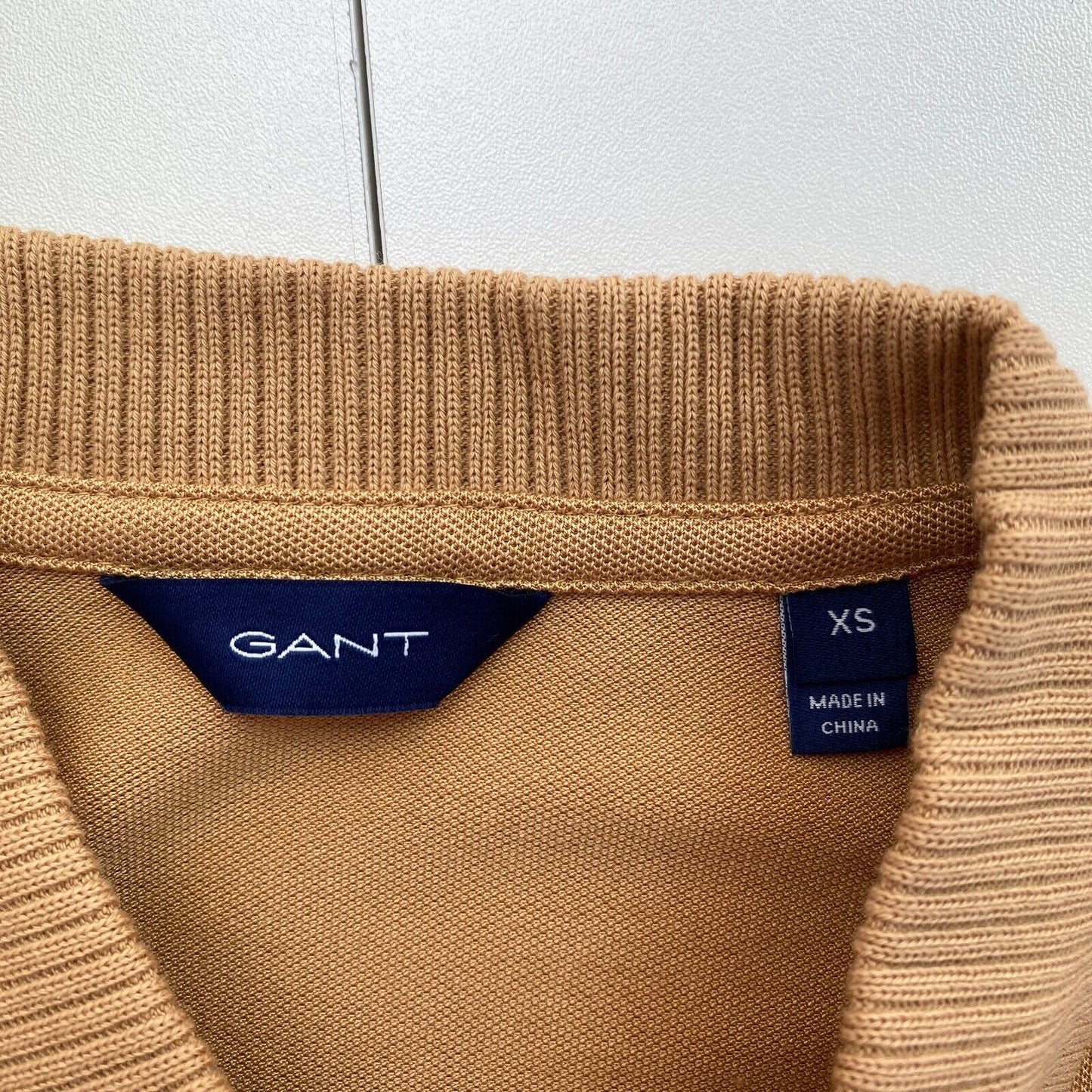 GANT Brown Long Sleeves Jersey Polo Size XS