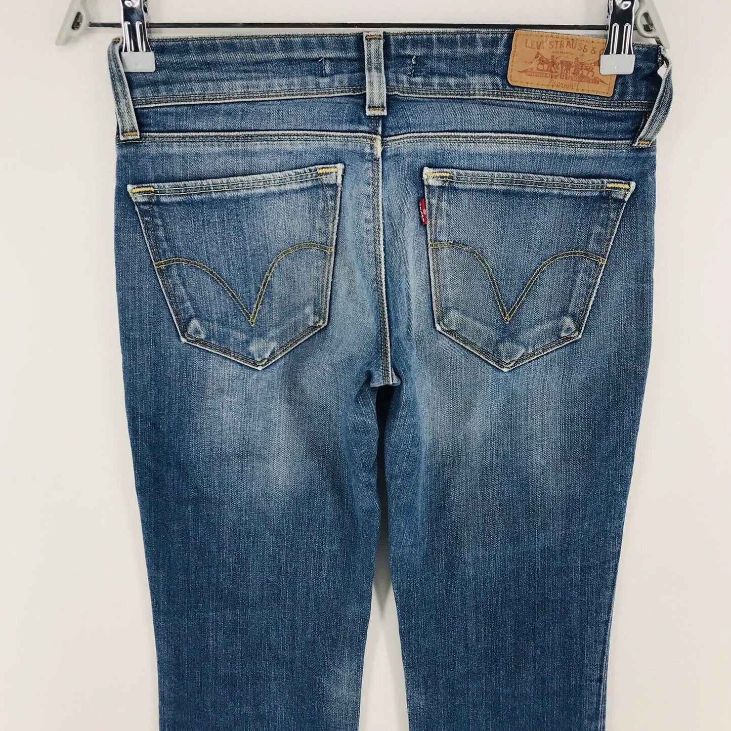 Vintage Levi's 470 Women Blue Stretch Regular Straight Fit Jeans Size W28 L32