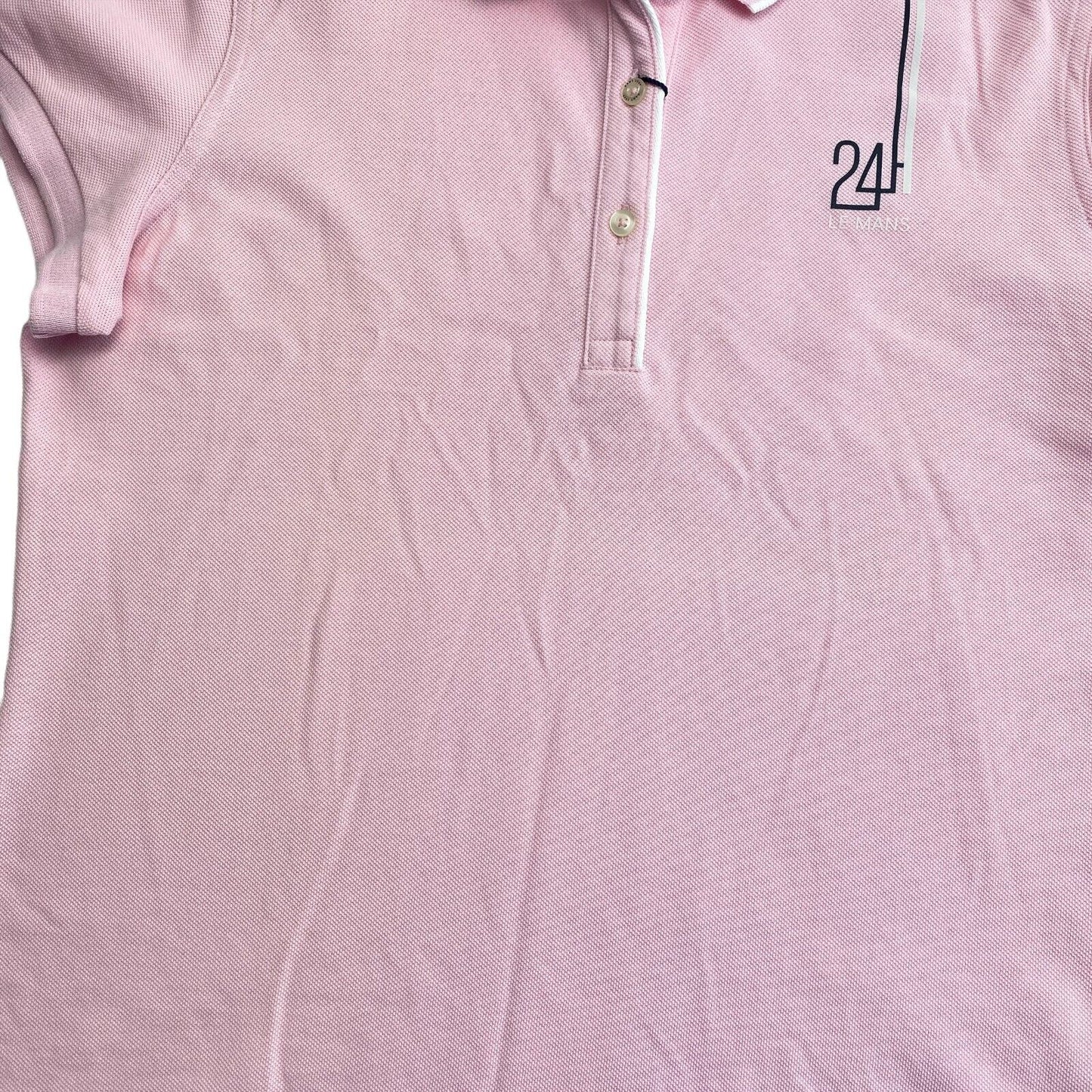 GANT x LE MANS Pink Tech Prep Badge Pique Polo Shirt Size M