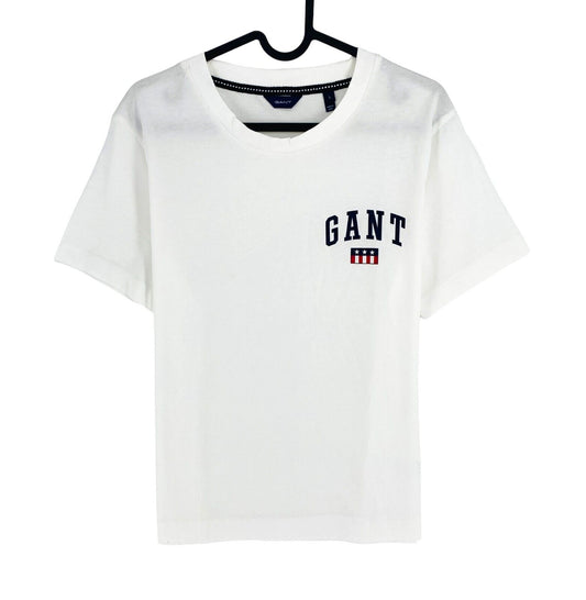 GANT Women White Tag SS Crew Neck T Shirt Size L