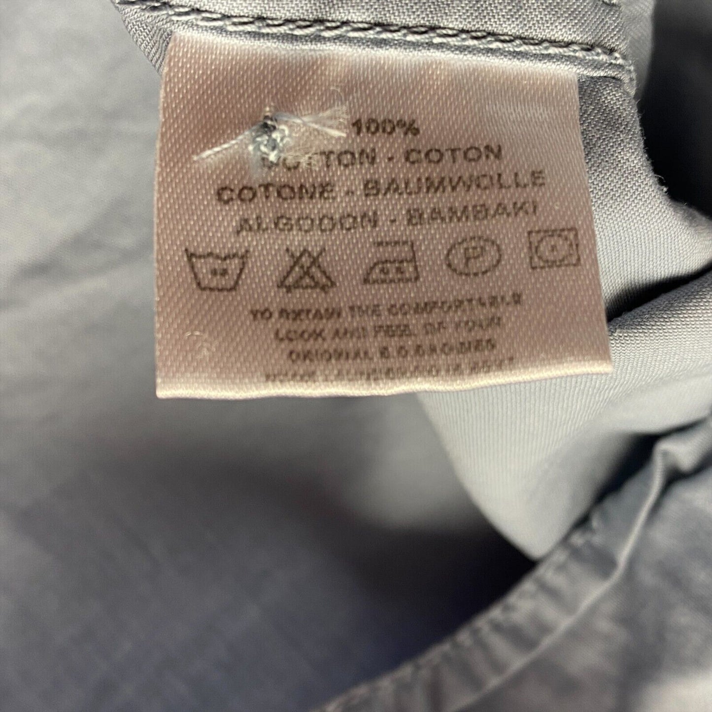 BD BAGGIES DEXTER, Bluse mit langen Ärmeln und Knopfleiste, 100 % Baumwolle, Grau, Größe L