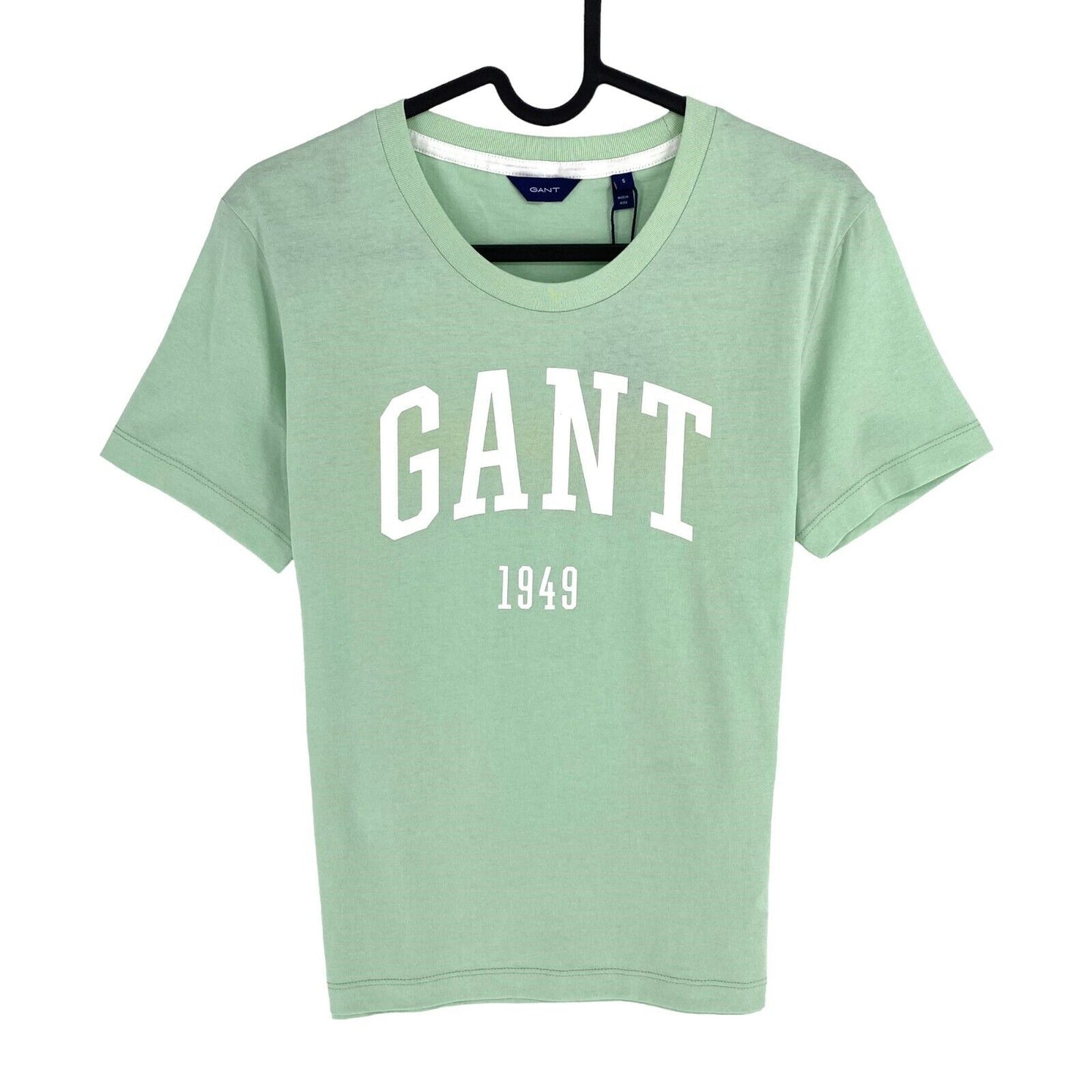 GANT Women Green Logo Crew Neck Short Sleeves T Shirt Size S