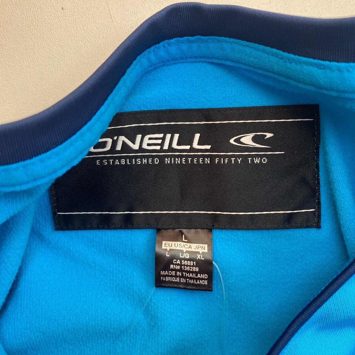 O`NEILL Men Blue 1ST Layer Long Sleeves Crew Neck Tee T Shirt Size L