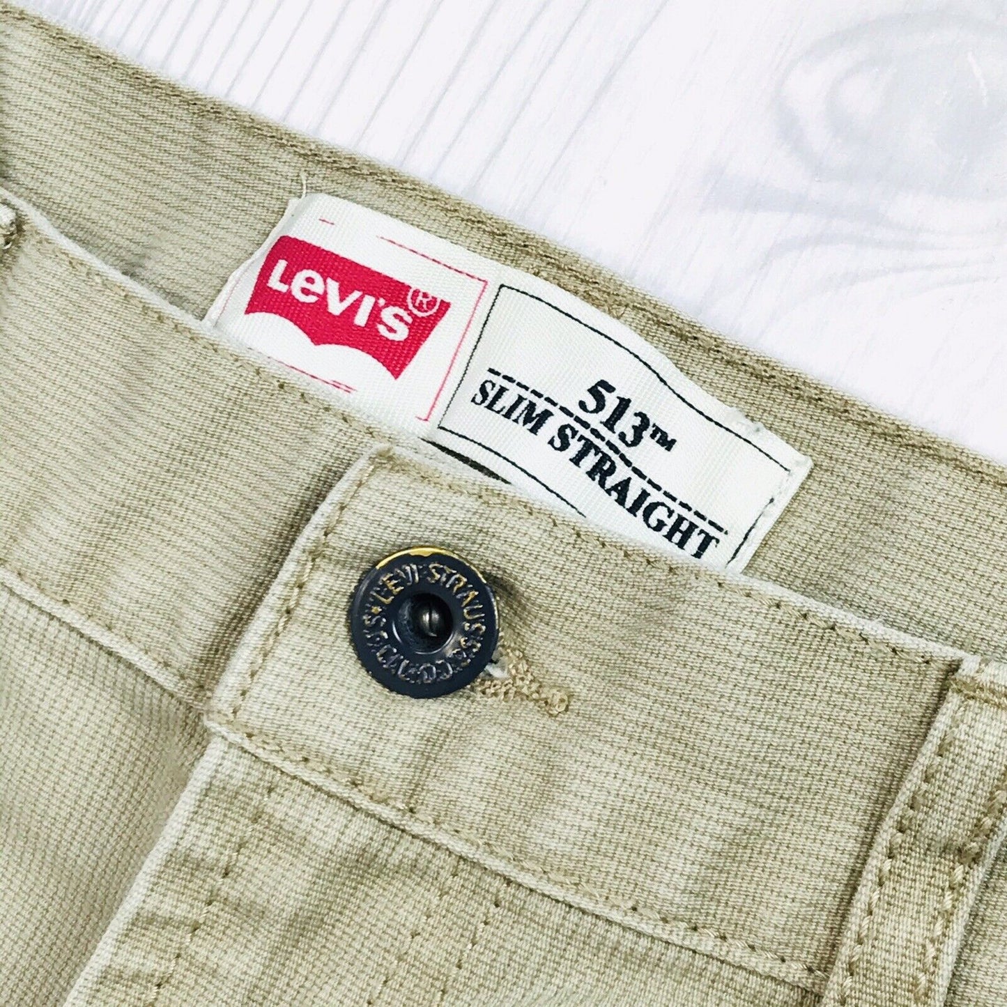 Vintage Levi's 514 Beige Slim Straight Fit Jeans 20 Reg / W30 L30