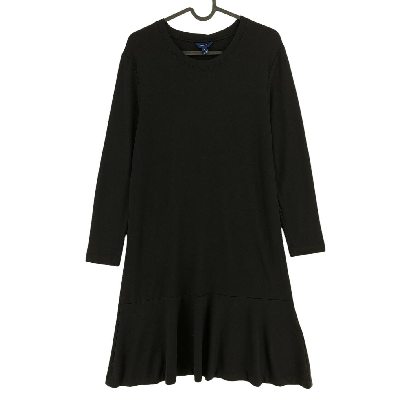 GANT Black Crew Neck Flared Long Sleeves A Line Dress Size M