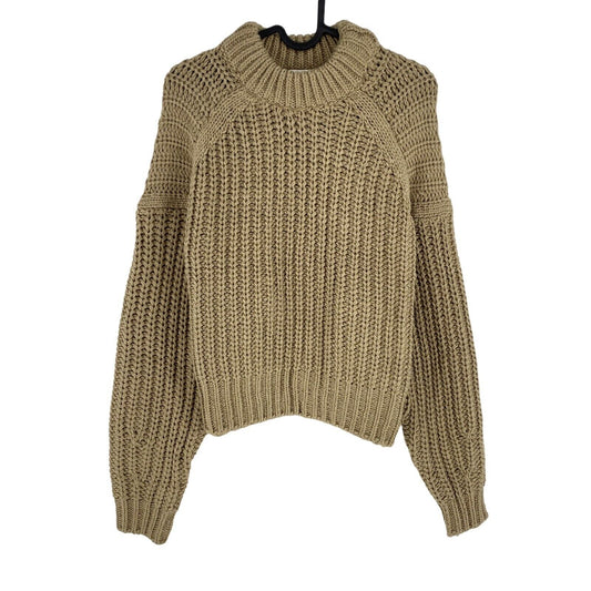 H&M Womens Brown Knitted Crew Neck Sweater Jumper Size M