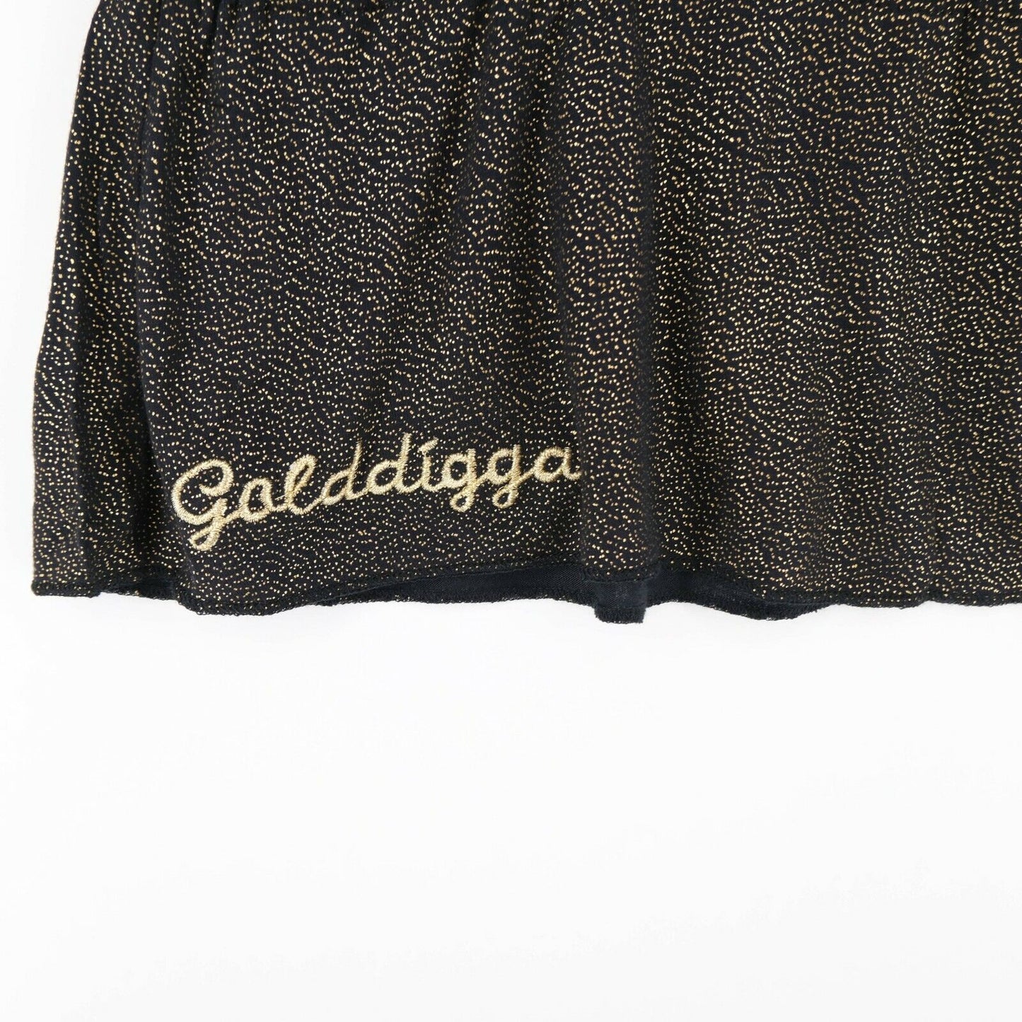 GOLDDIGGA Black Gold Tank Top Blouse Size XS