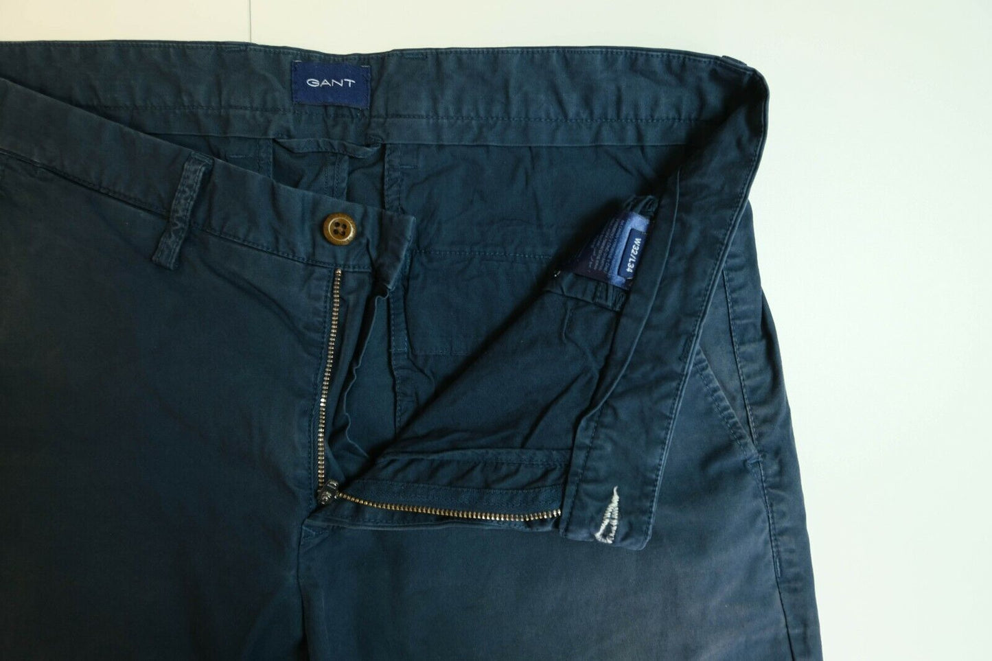 GANT Blue Slim Fit Chino Pants Trousers Size W32 L34