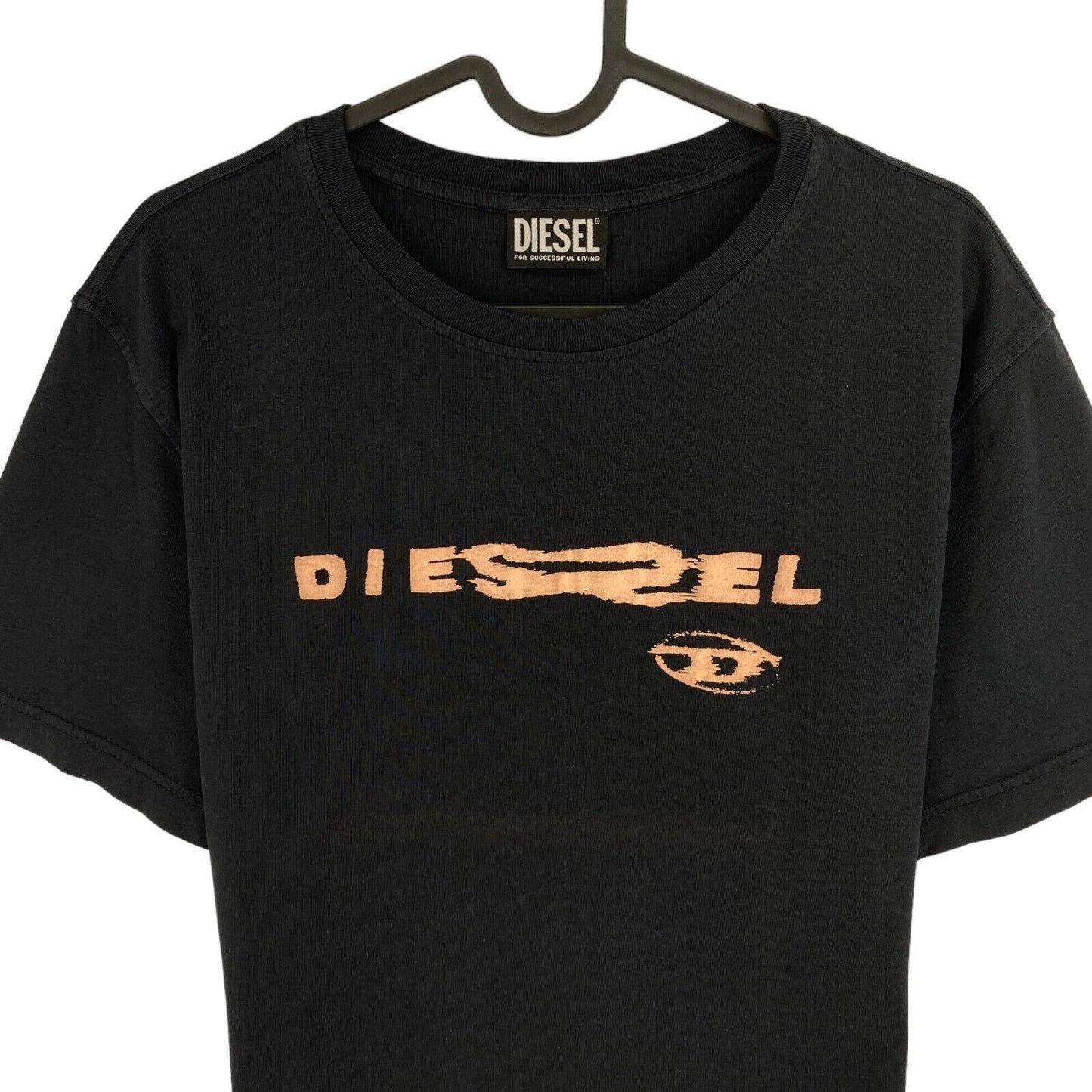 DIESEL Women Black T-DANNY Crew Neck T Shirt Size XS