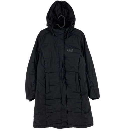 Jack Wolfskin Stormlock Active Microguard Black Hooded Parka Jacket Coat Size S