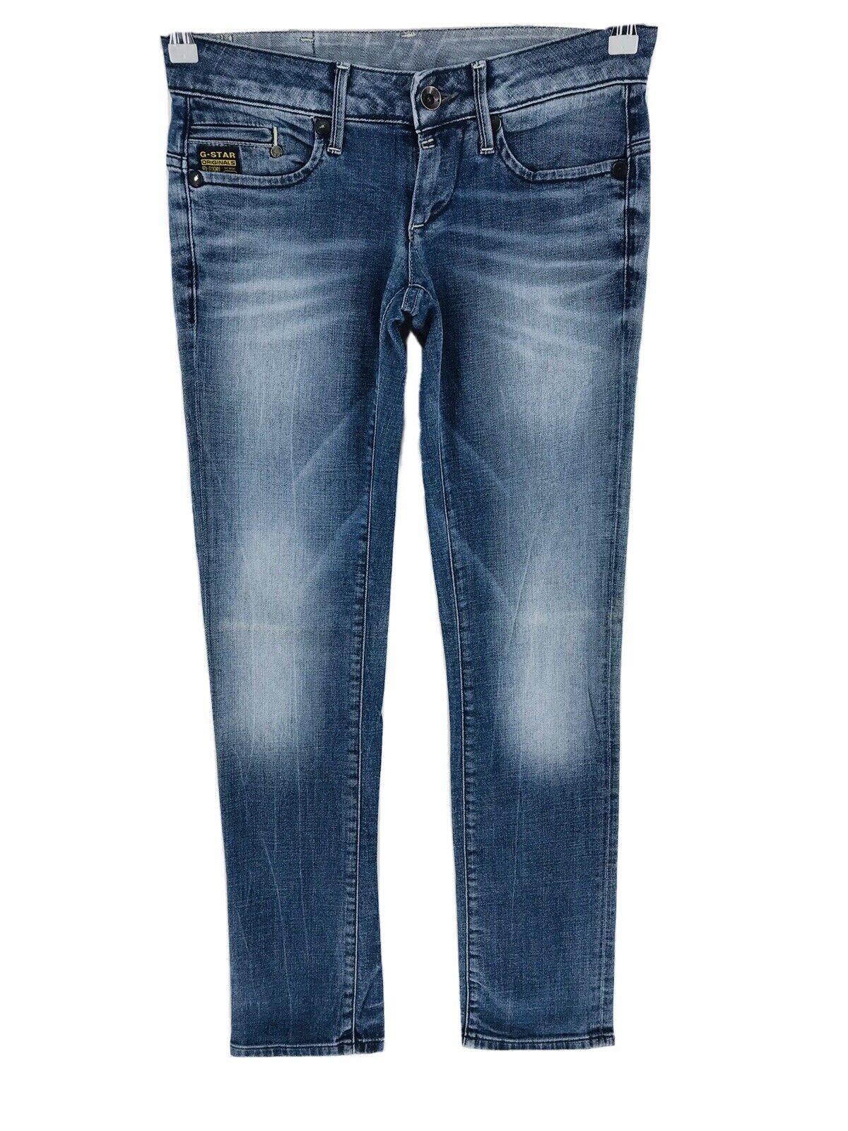 G-Star MIDGE Damen Jeans, Stretch, normale Passform, Blau, Größe W27 L34