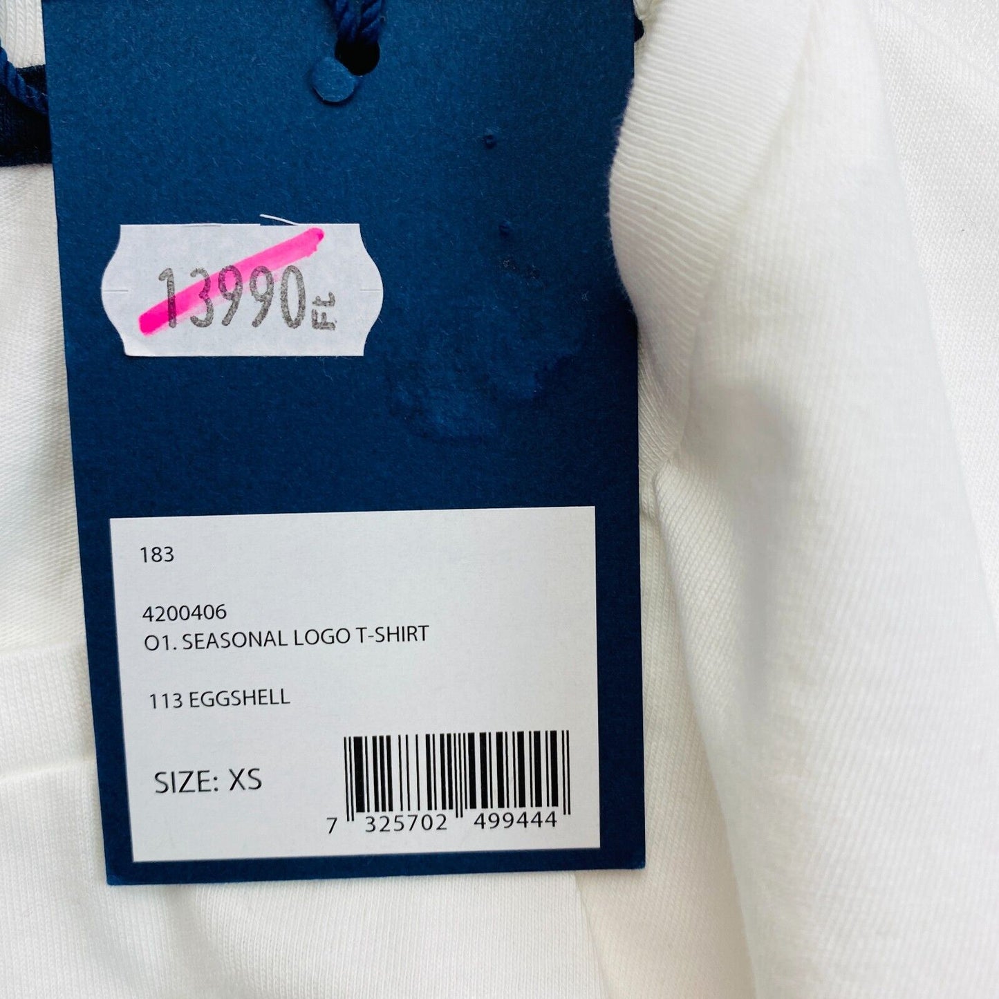 GANT T-shirt à col rond avec logo saisonnier blanc taille XS