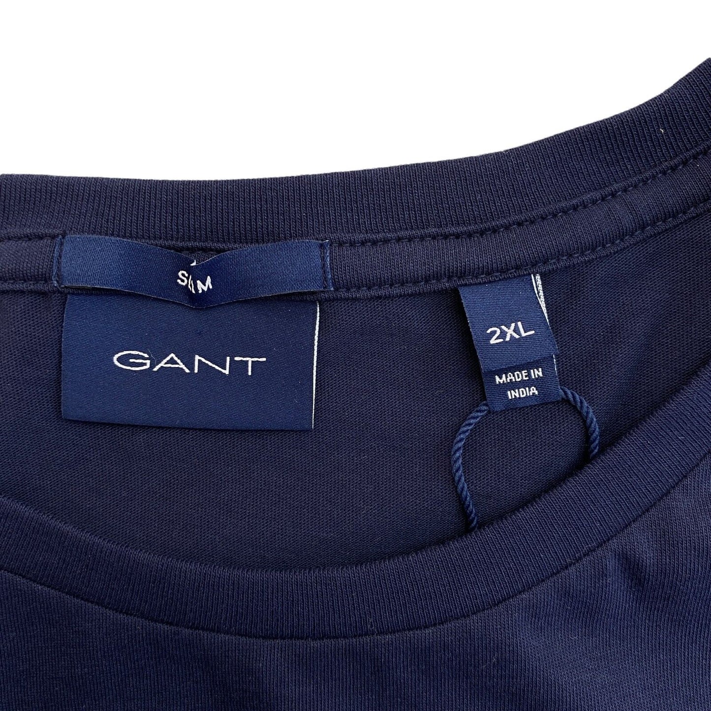 GANT Navy Blue Original Slim Crew Neck T Shirt Size 2XL XXL