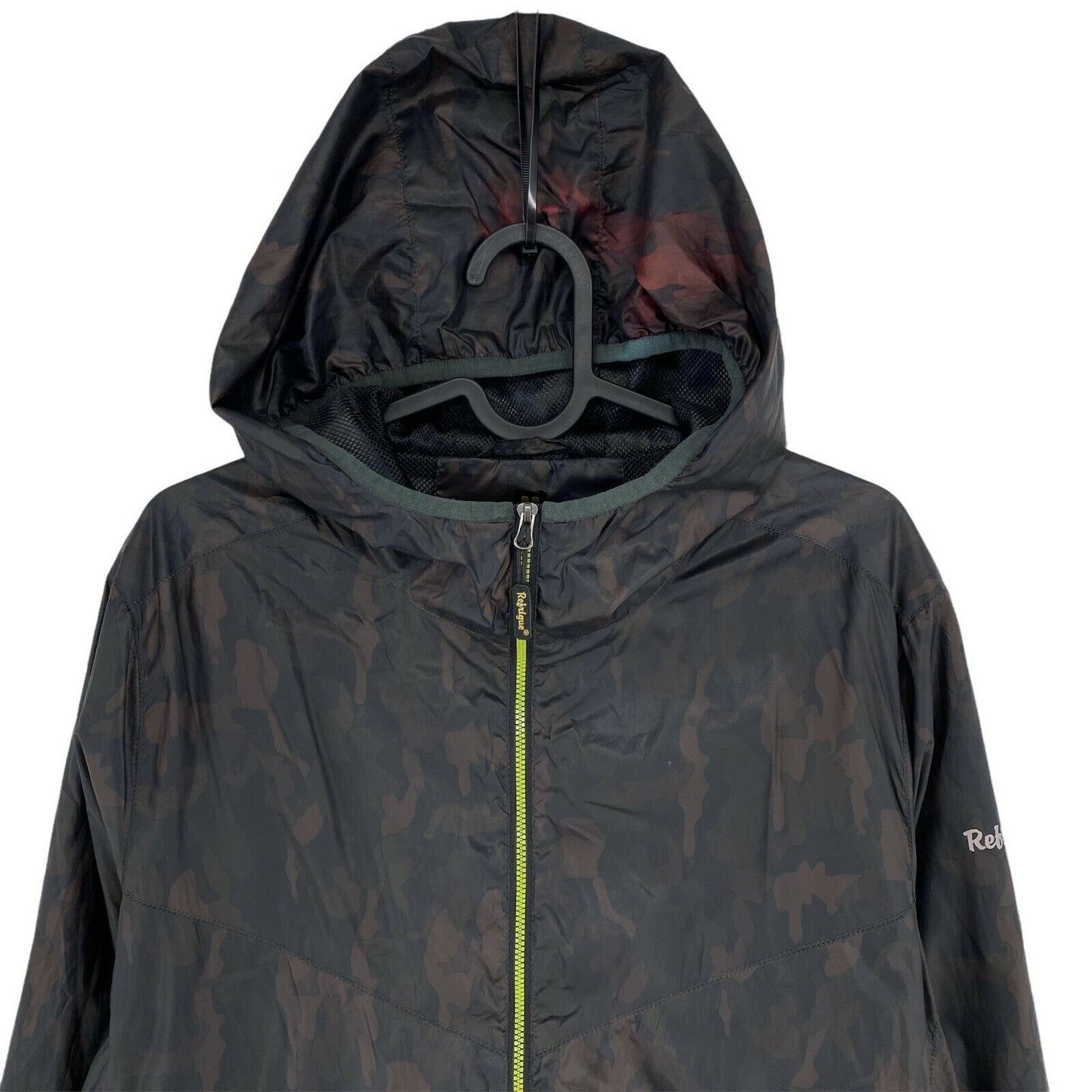 Refrigue Camouflage Black Hooded Jacket Size M