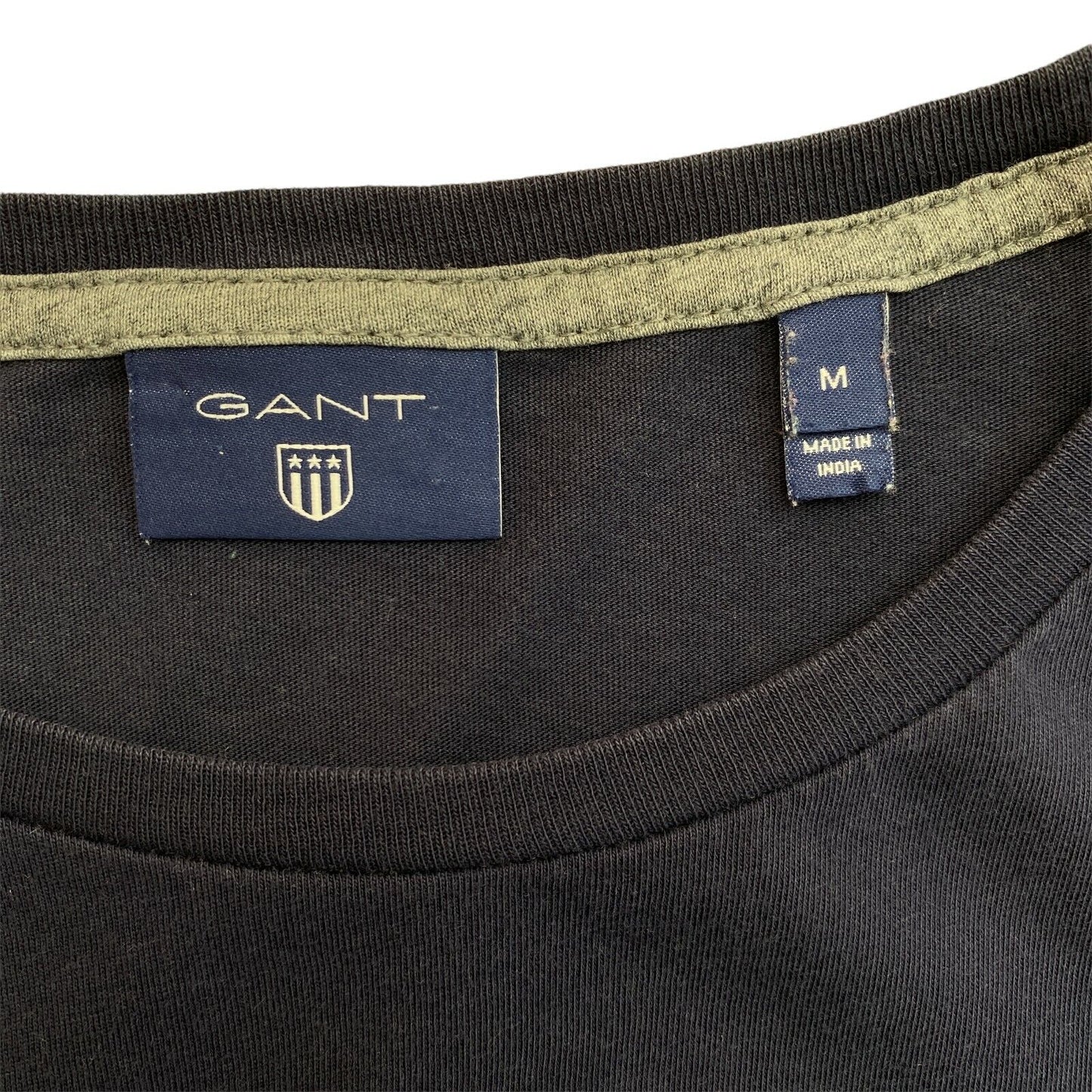 GANT Navy Blue Logo Long Sleeves Crew Neck T Shirt Size M