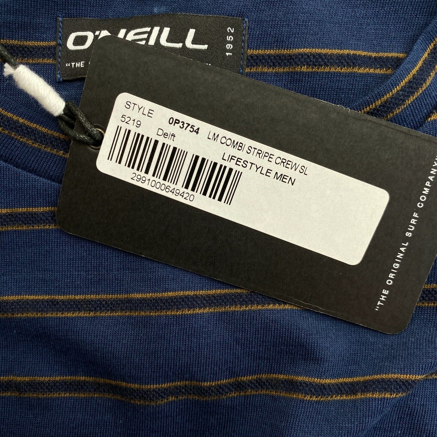 O`NEILL LM Navy Blue Combi Stripe Crew Neck T Shirt Size M