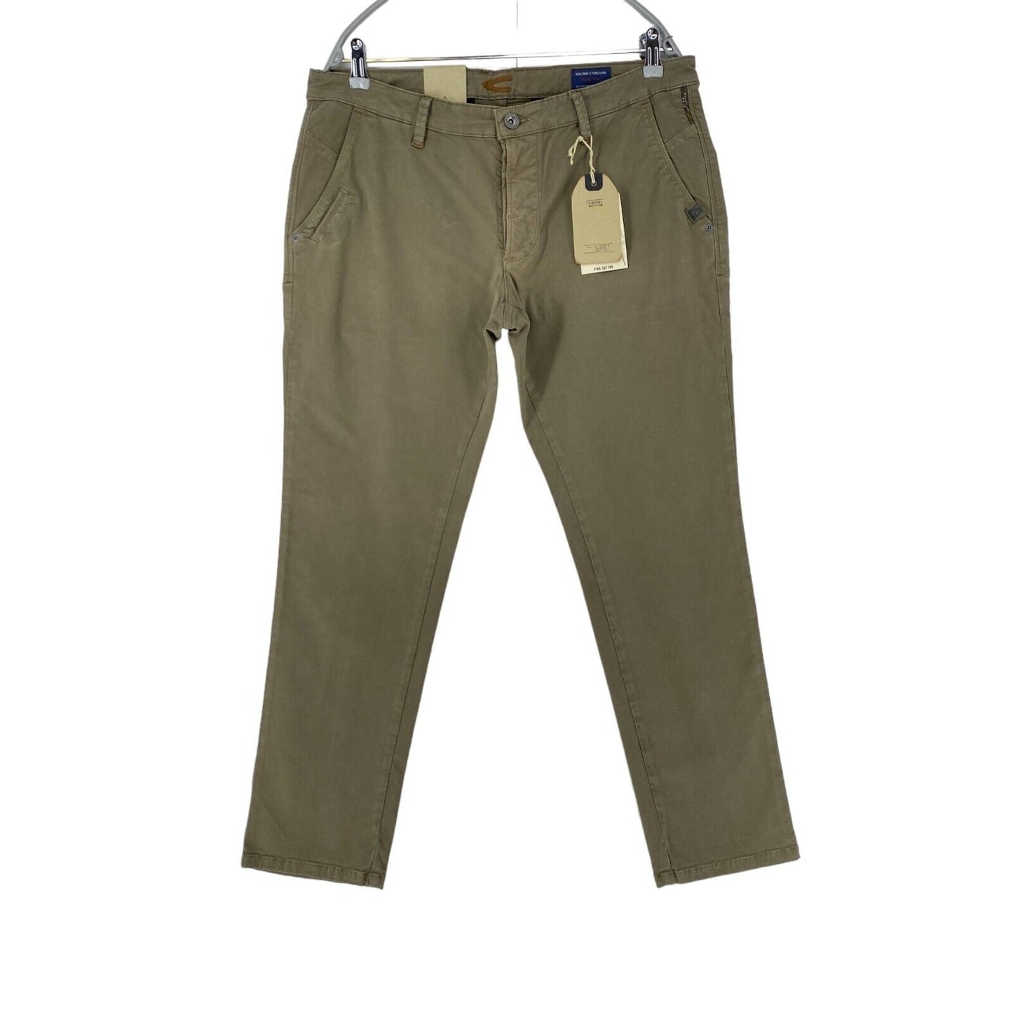 Camel Active MADISON Pantalon chino moderne coupe slim vert kaki W35 L30