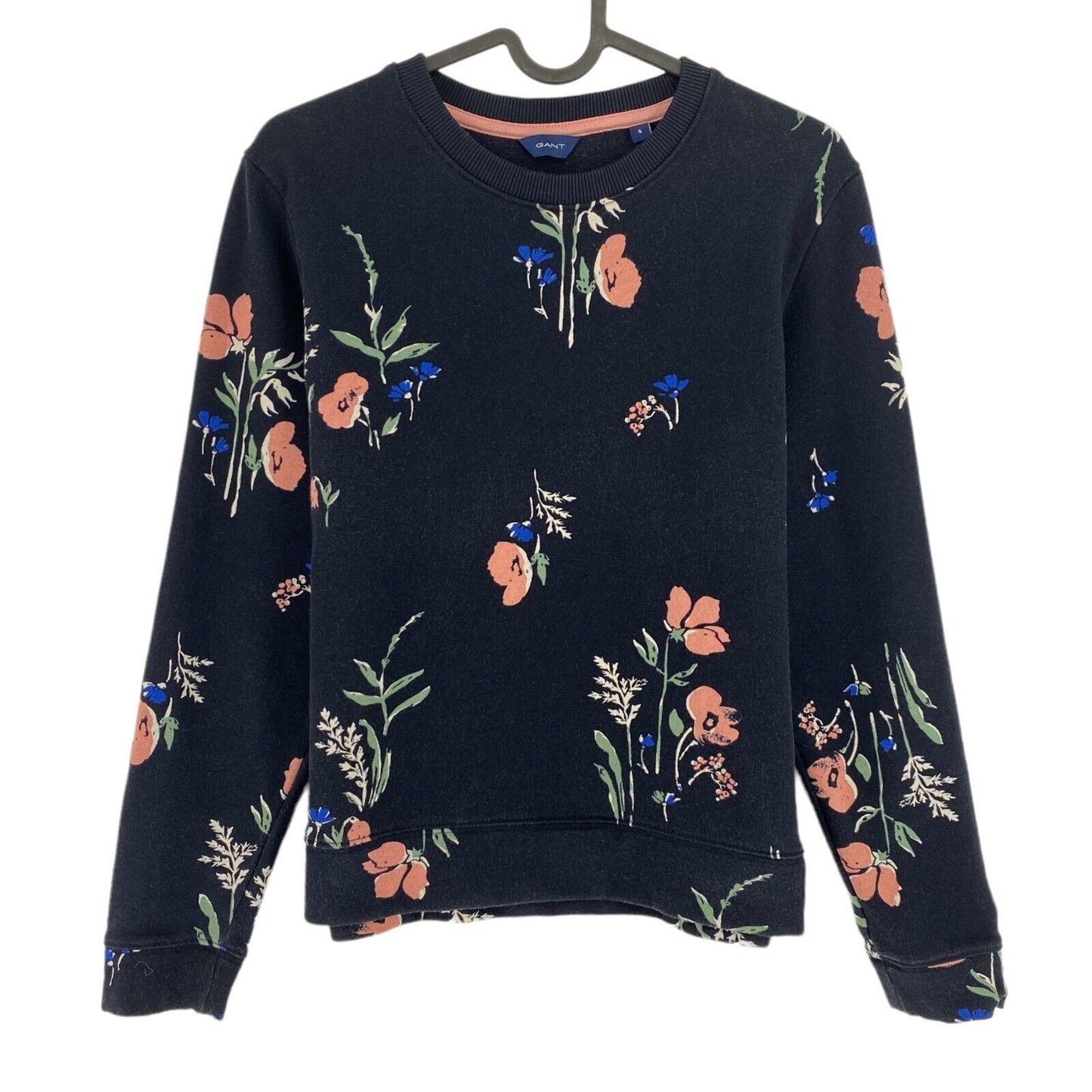 GANT Pull à col rond imprimé floral bleu marine Taille S