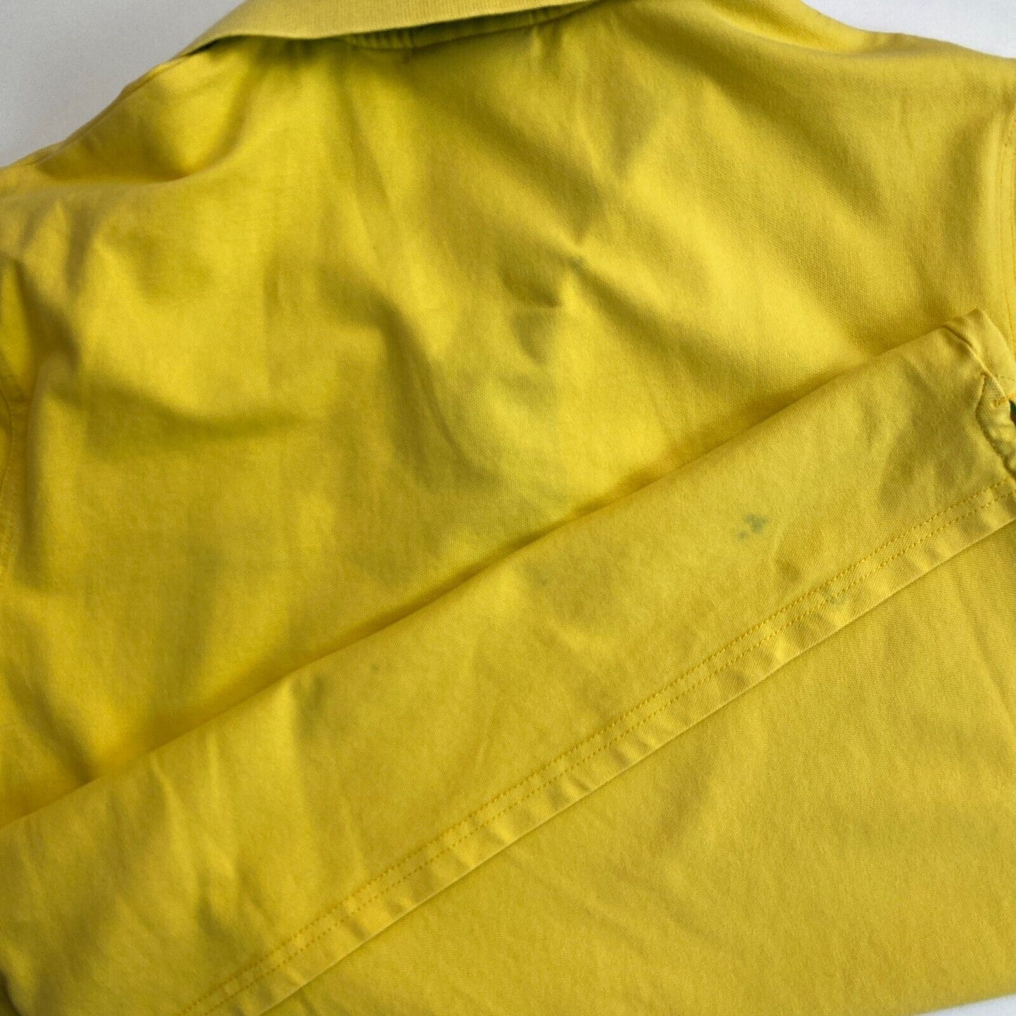 GANT Yellow Contrast Collar Pique Rugger Polo Shirt Size M