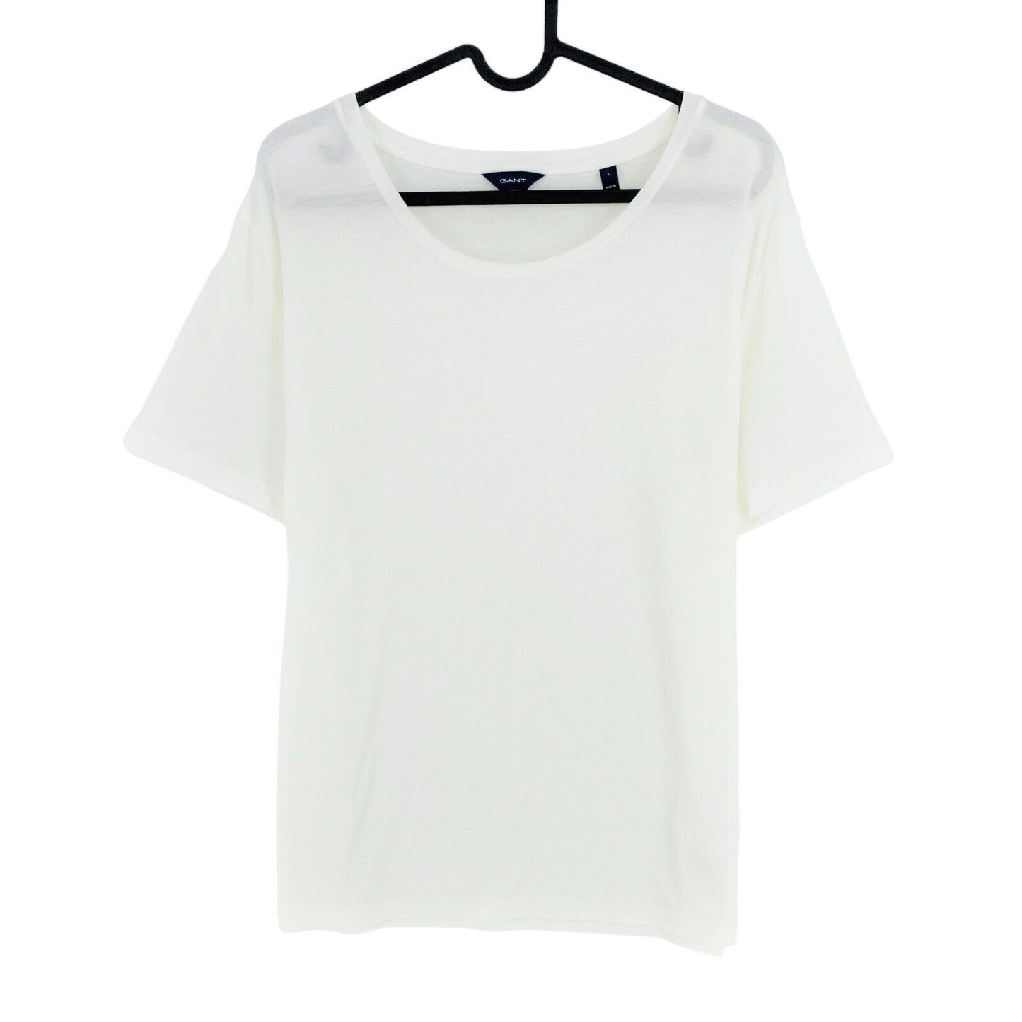 GANT T-shirt léger à col rond blanc Taille L