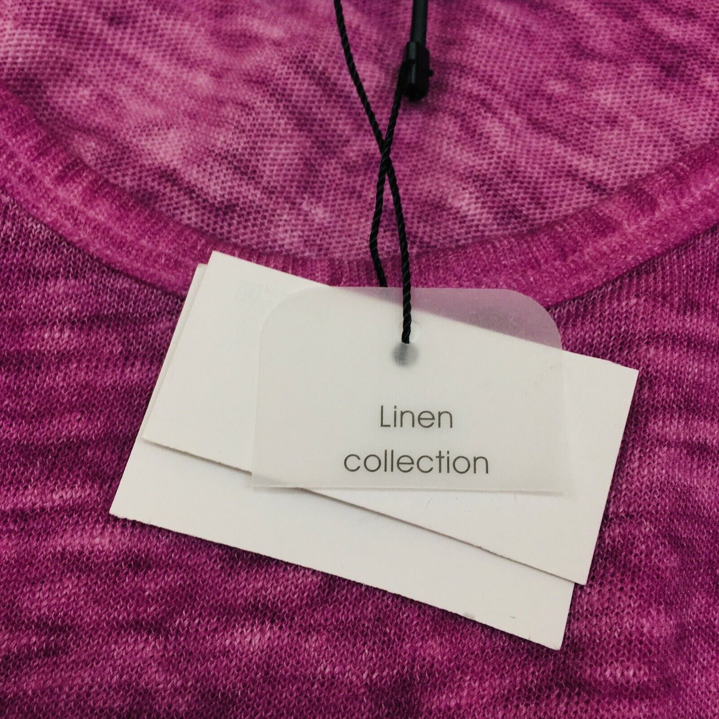 ZARA 100% Linen Purple Tank Top T Shirt Size L