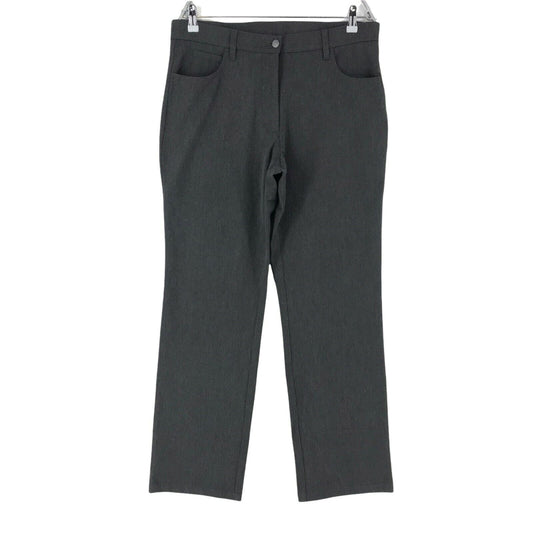 KELLO Women Grey Regular Straight Fit Trousers Size EUR 44 UK 18 W34