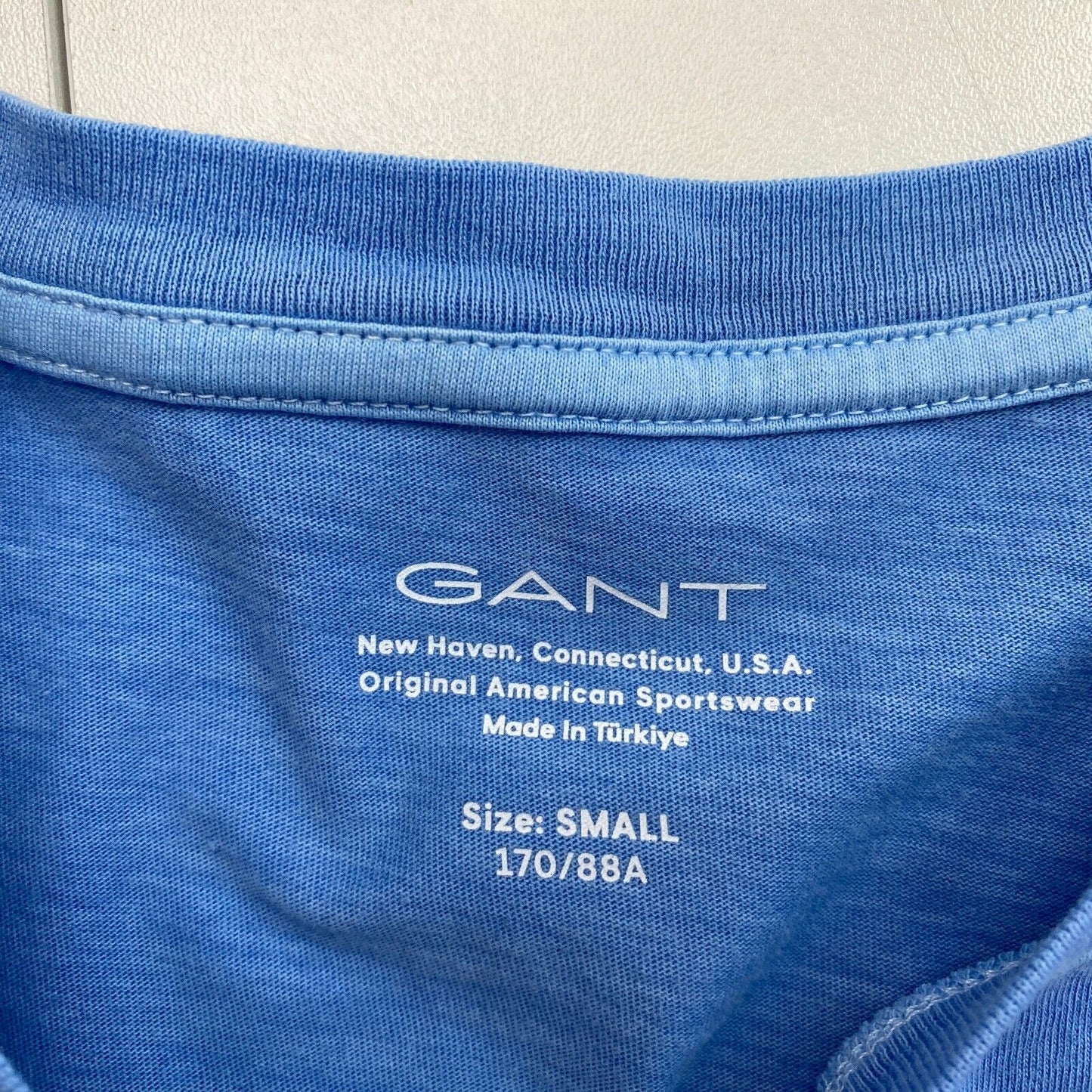 GANT Men Blue Sun Faded Crew Neck Short Sleeves T Shirt Size S