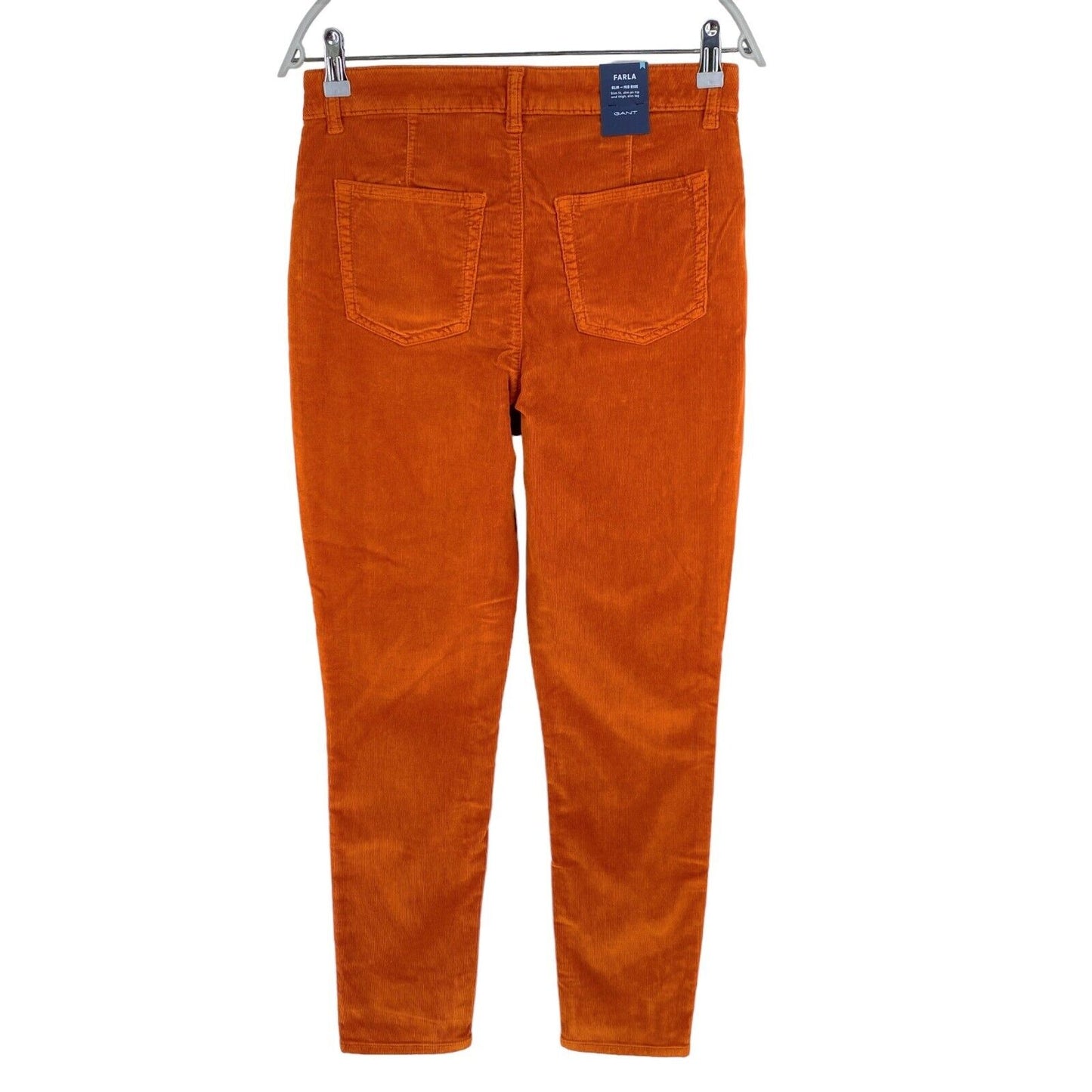 GANT Femmes Orange Foncé FARLA Corduroy Slim Fit Cropped Jeans Taille W29