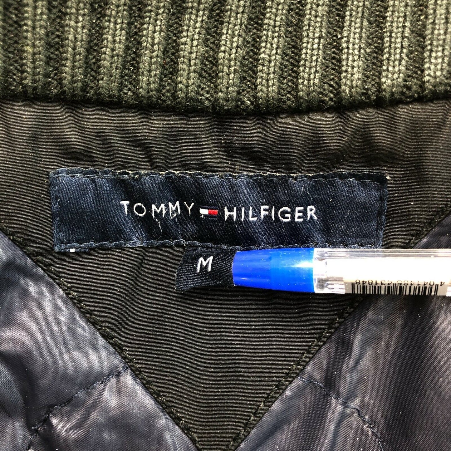 TOMMY HILFIGER Schwarzer wattierter Jackenmantel Größe M