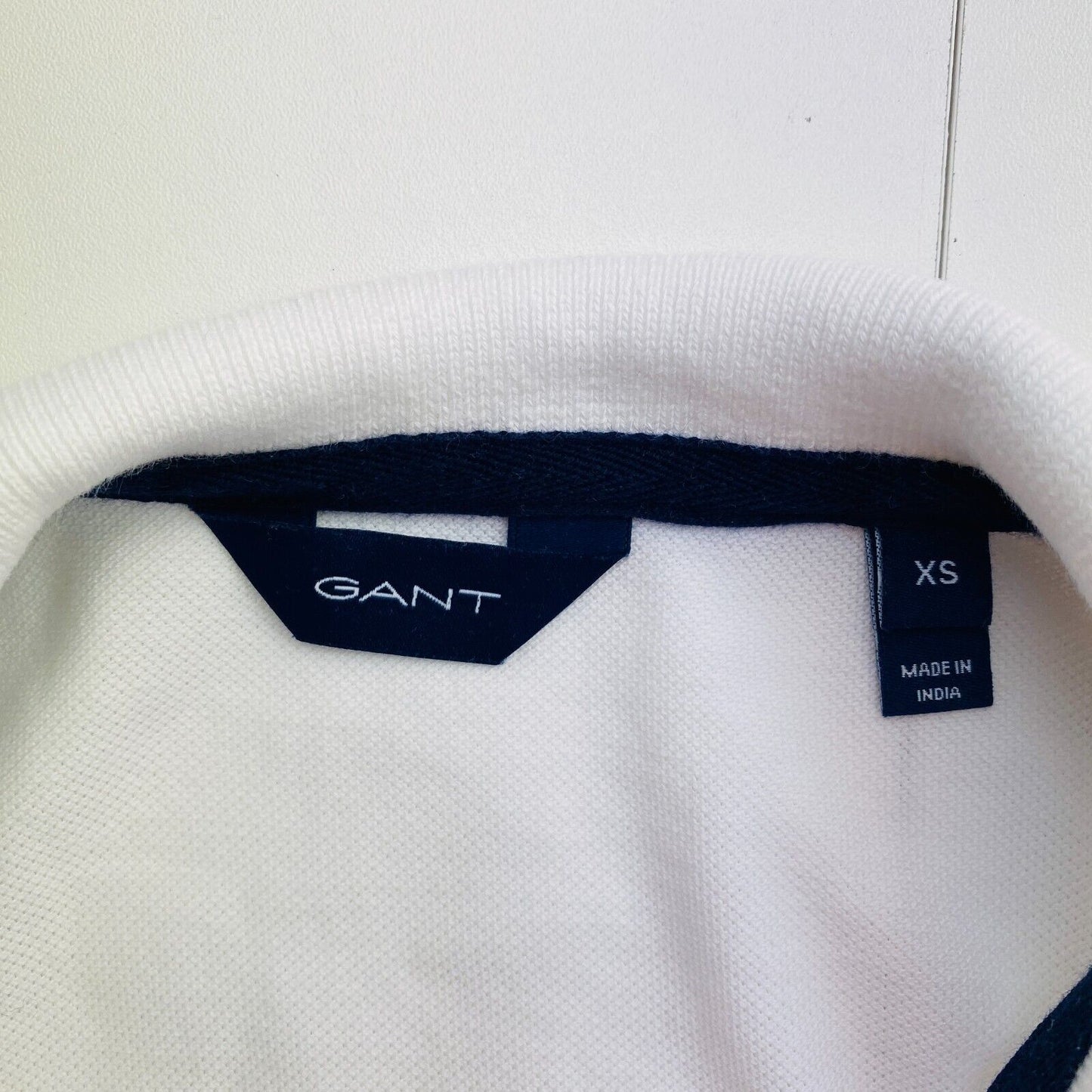 GANT Women White Logo Pique Short Sleeves Polo Shirt Size XS