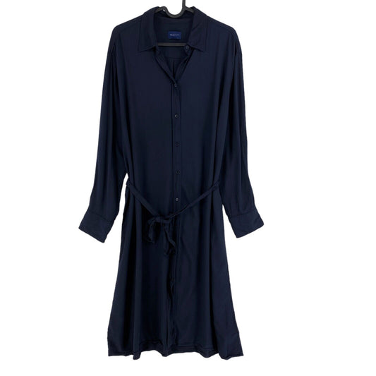 GANT Navy Blue Belted Long Sleeves Shirt Dress Size EU 34 UK 6 US 4