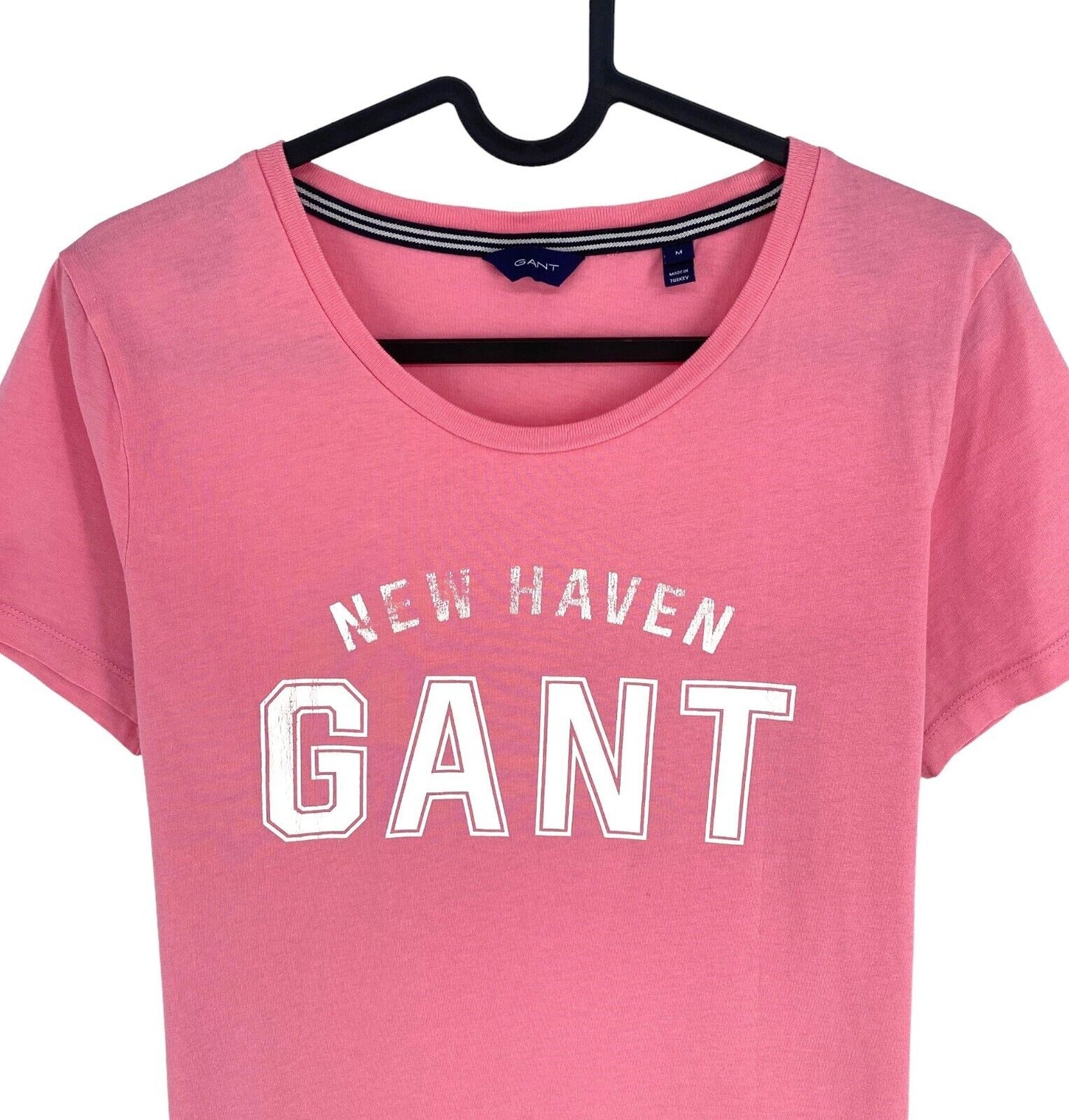 GANT Women Pink Logo Crew Neck Short Sleeves T Shirt Size M