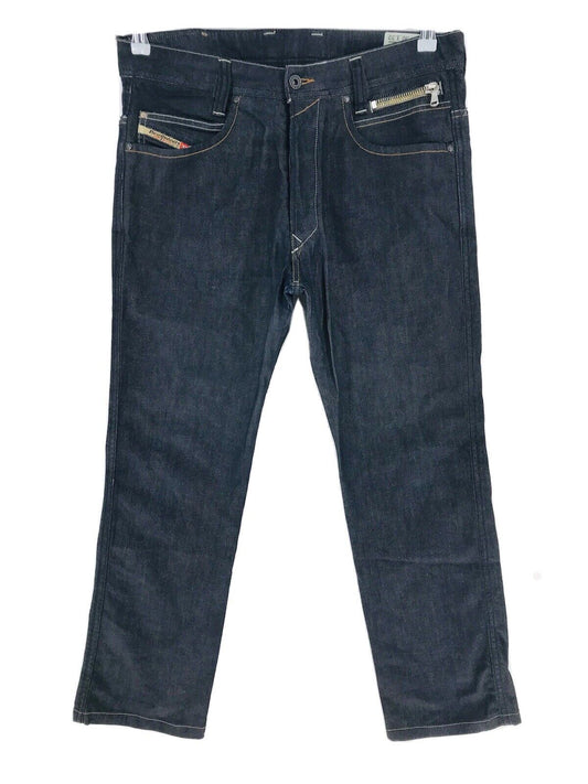 Diesel PADDOM Jeans in Slim Straight Fit, Dunkelgrau, Stretch, Größe W30 L29, Made in Italy