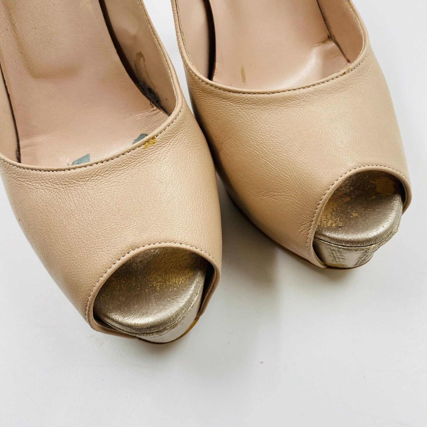 RINASCIMENTO Beige High Heels Open Shoes Size EUR 39 UK 5.5 US 7.5