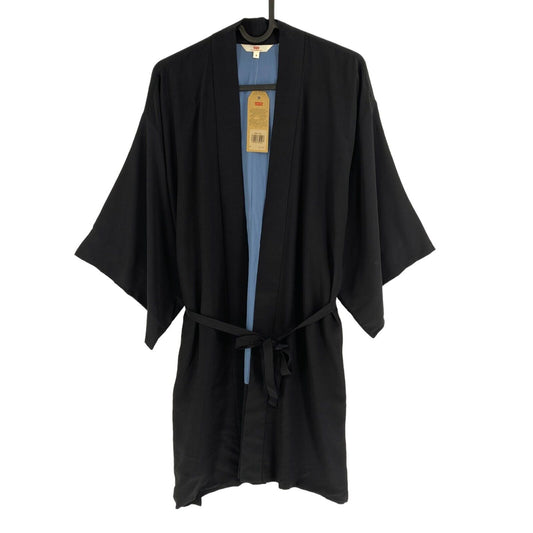 Levi`s Women Black Embroidered Relaxed Fit Kimono Jacket Size S