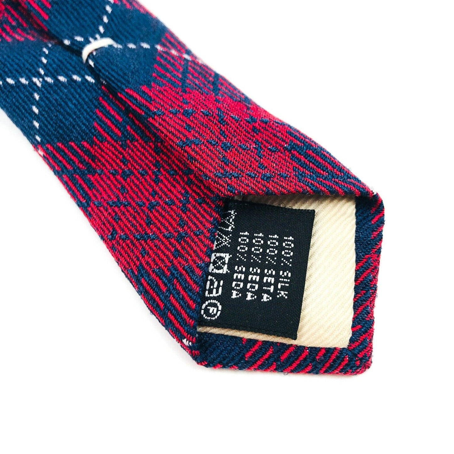 GANT Red Blue 100% Silk Tie Made In Italy