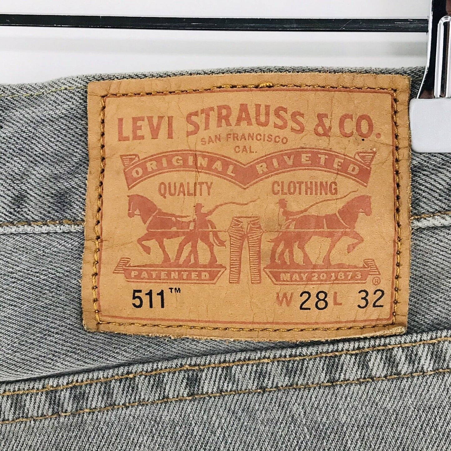 Levi's 511 Grey Slim Fit Jeans Size W28 L32