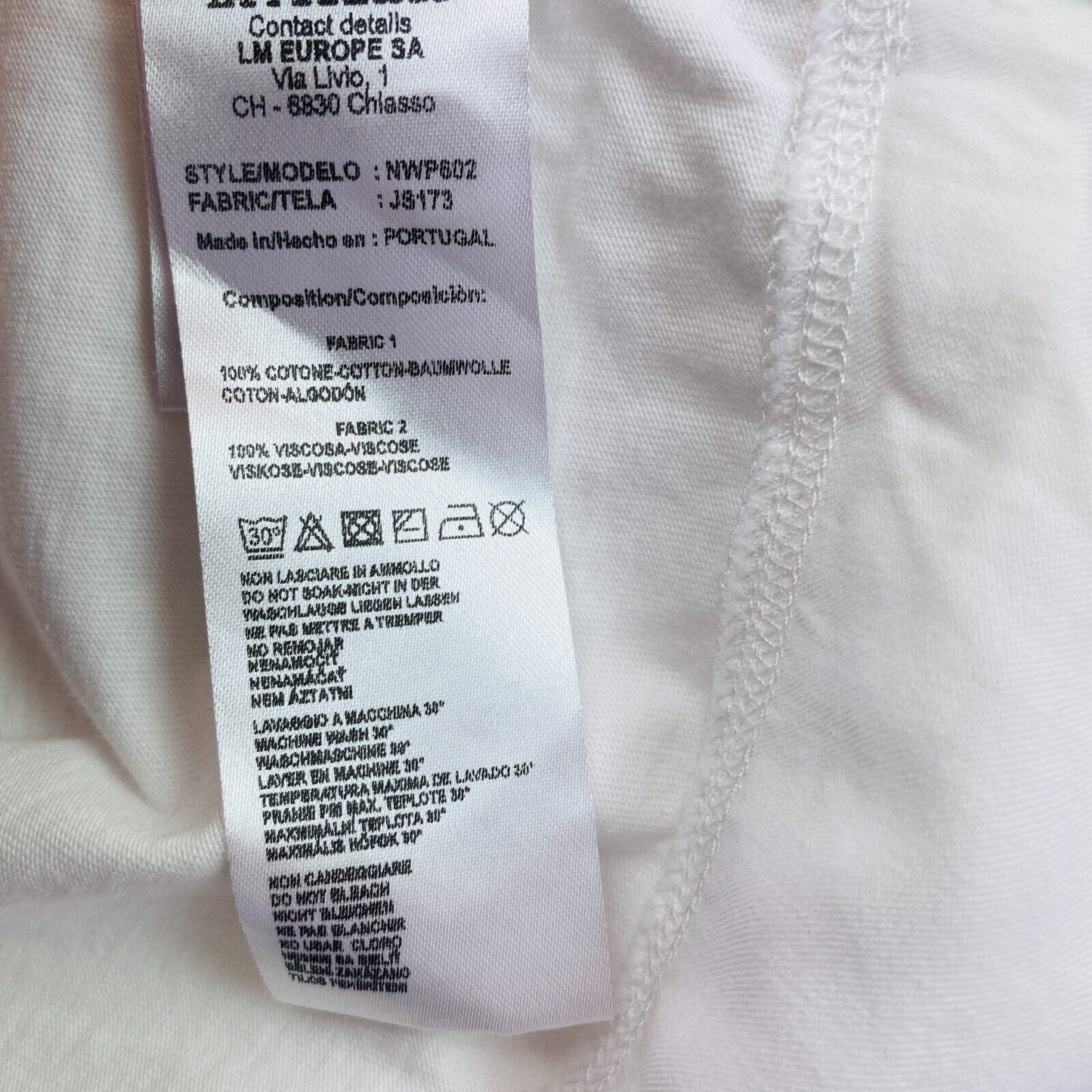 LA MARTINA Polo Manches Longues Jersey de Coton Blanc Taille 1 / XS