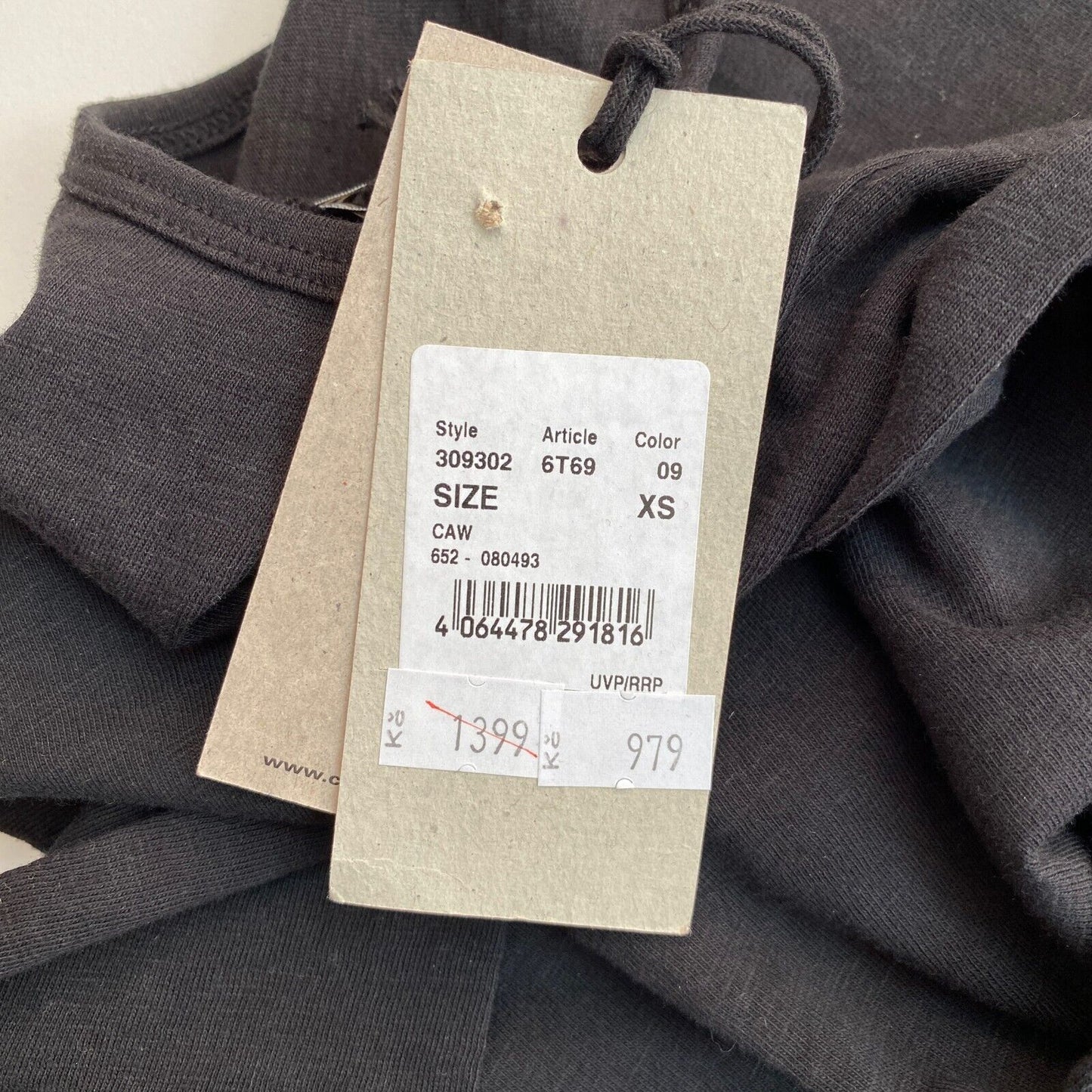 Camel Active T-Shirt mit Rundhalsausschnitt und langen Ärmeln, schwarz, Größe XS