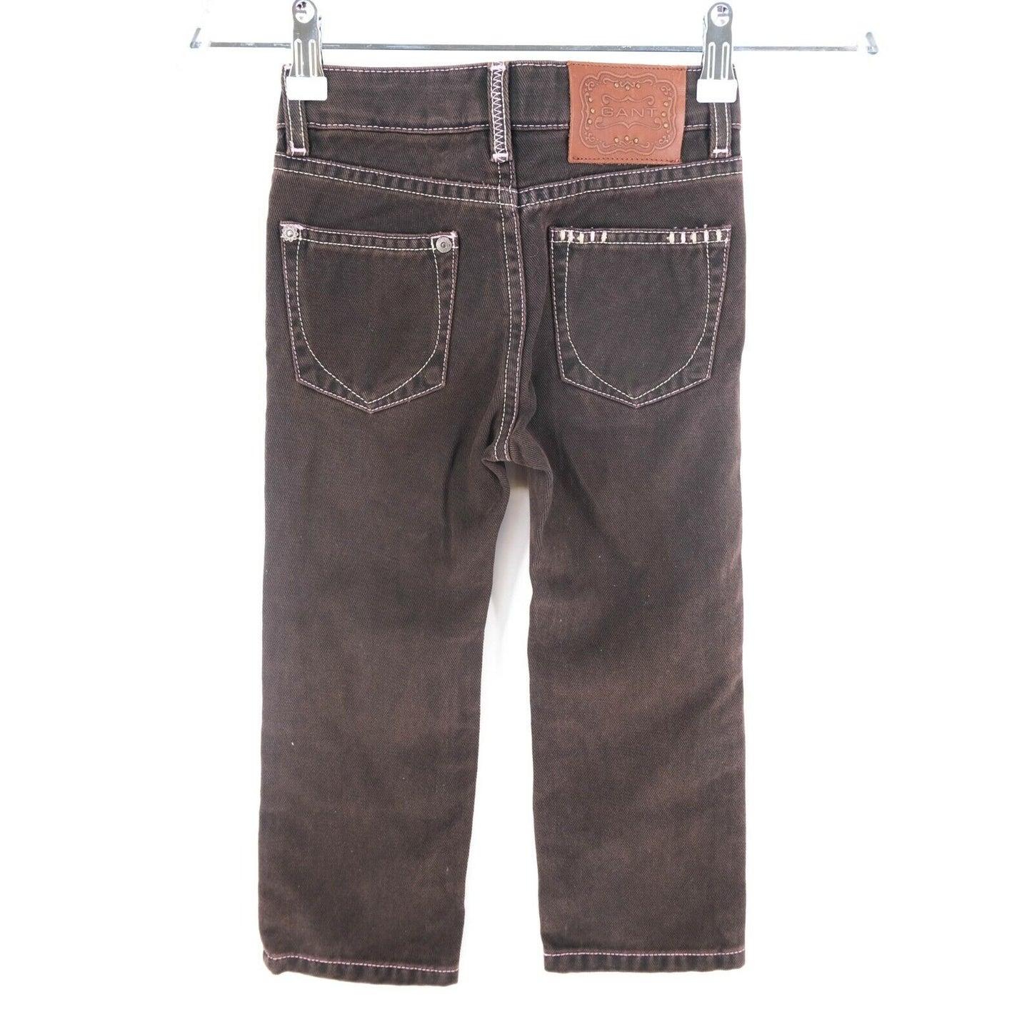 GANT Dark Brown Fancy Stitched Jeans Size 3 Years 98 cm 4 Years 104 cm