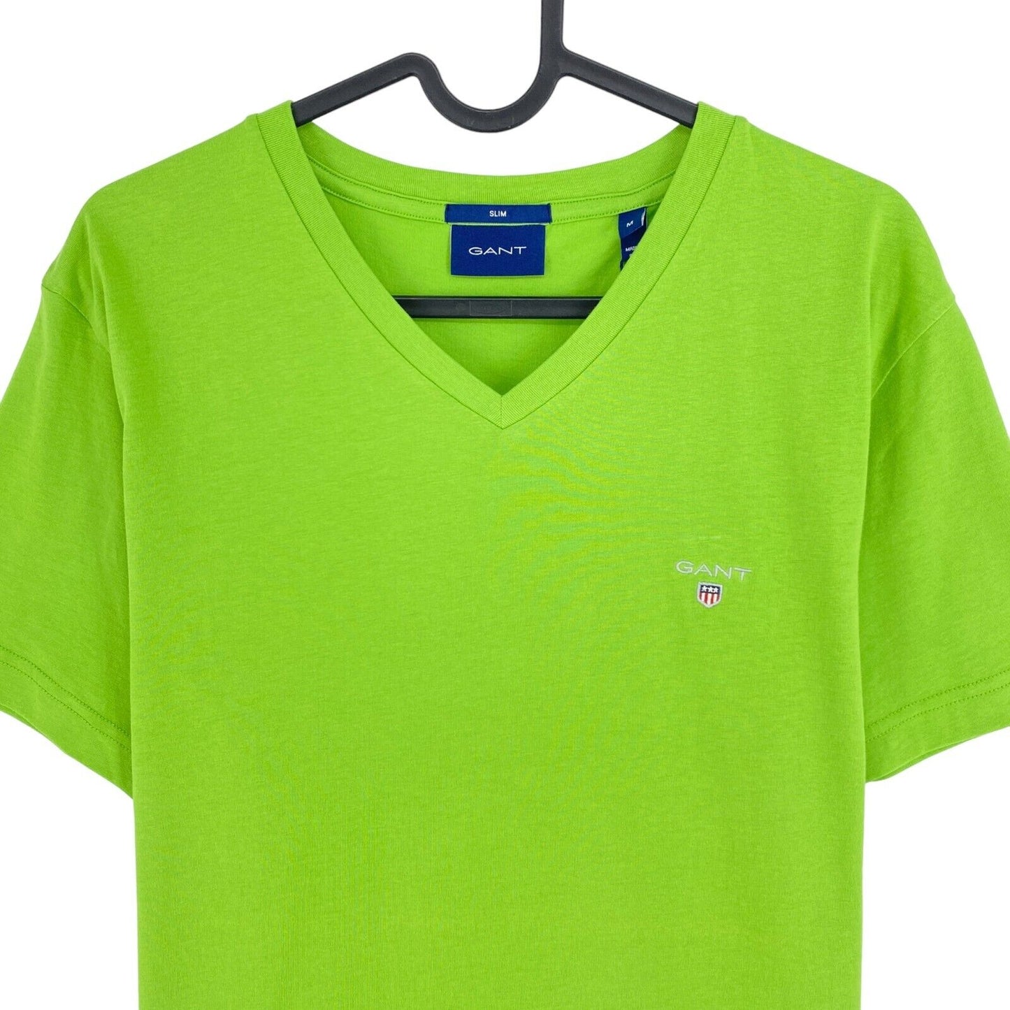 GANT Green Slim Fit V Neck T-Shirt Size M