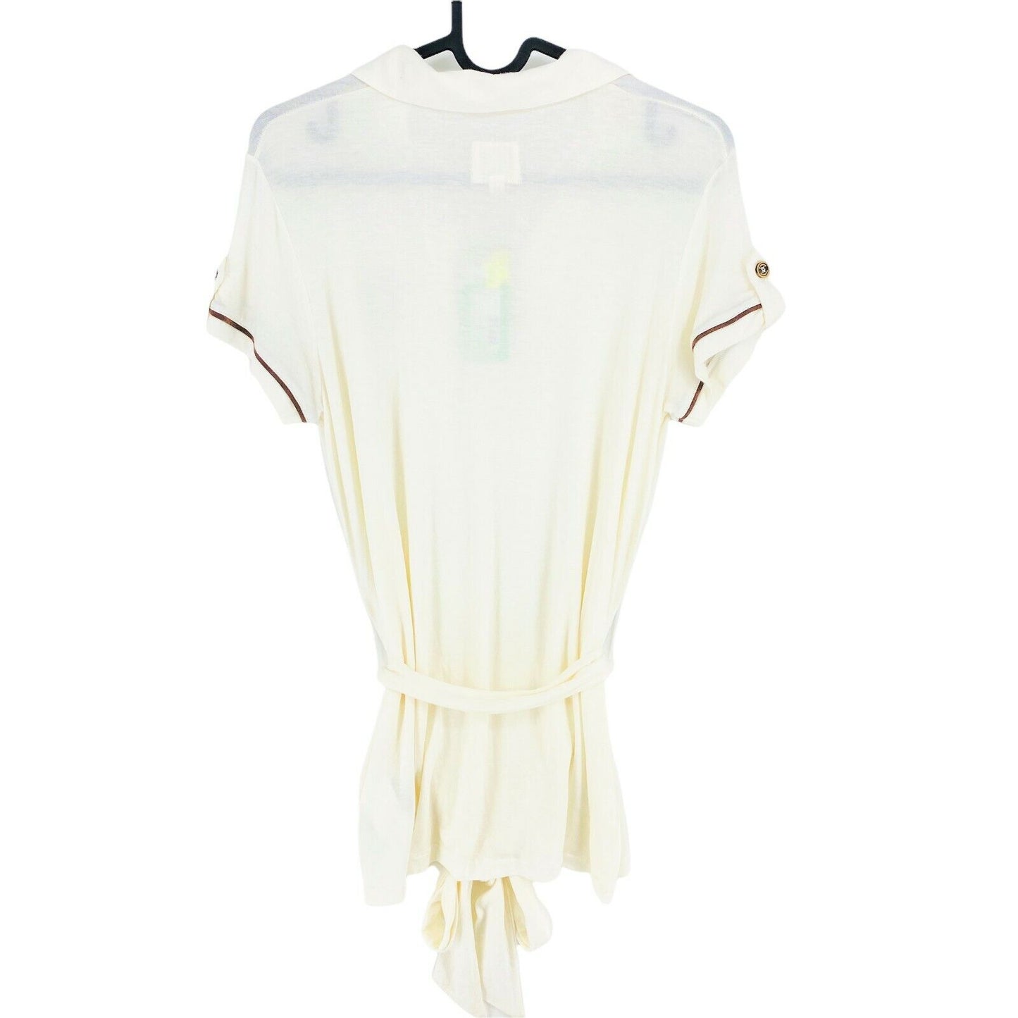 LA MARTINA White Belted Polo Neck T Shirt Size 2 / S