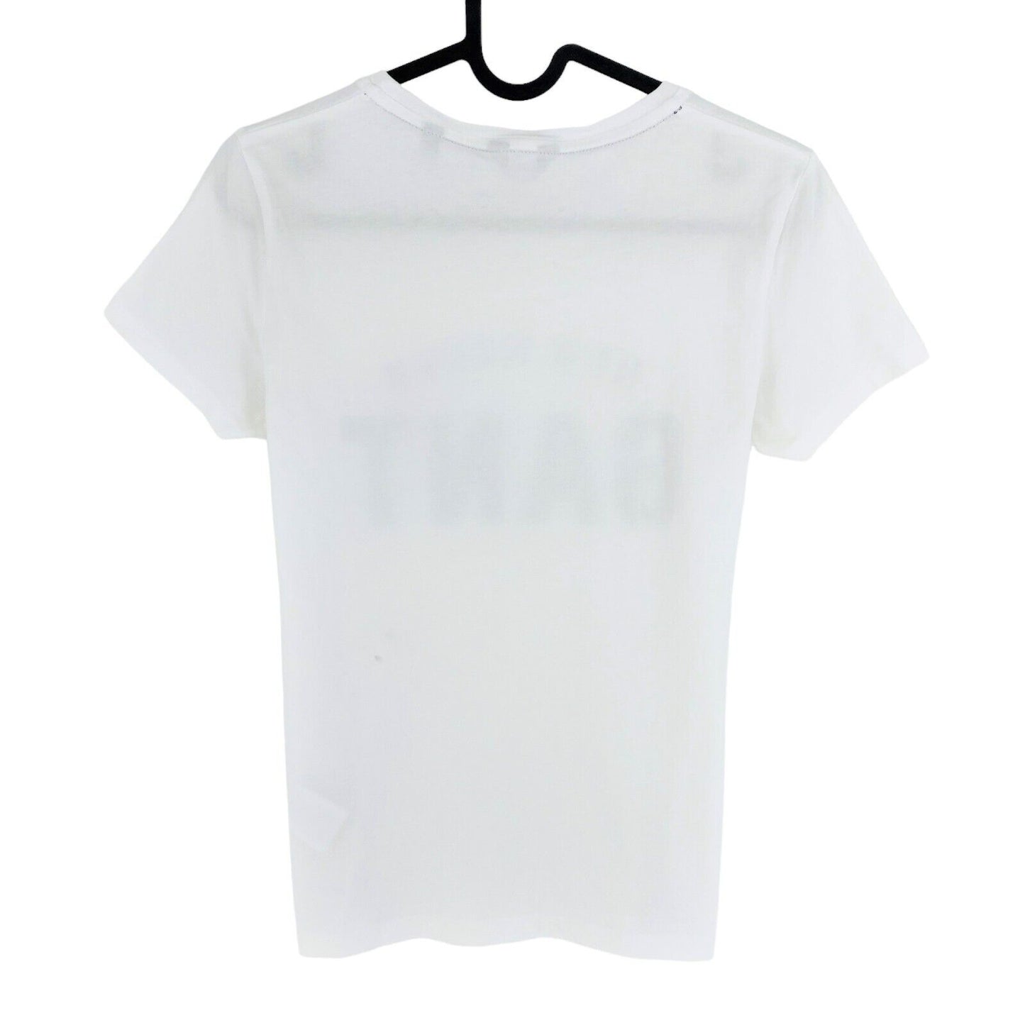 GANT T-shirt à col rond avec logo blanc Taille XS