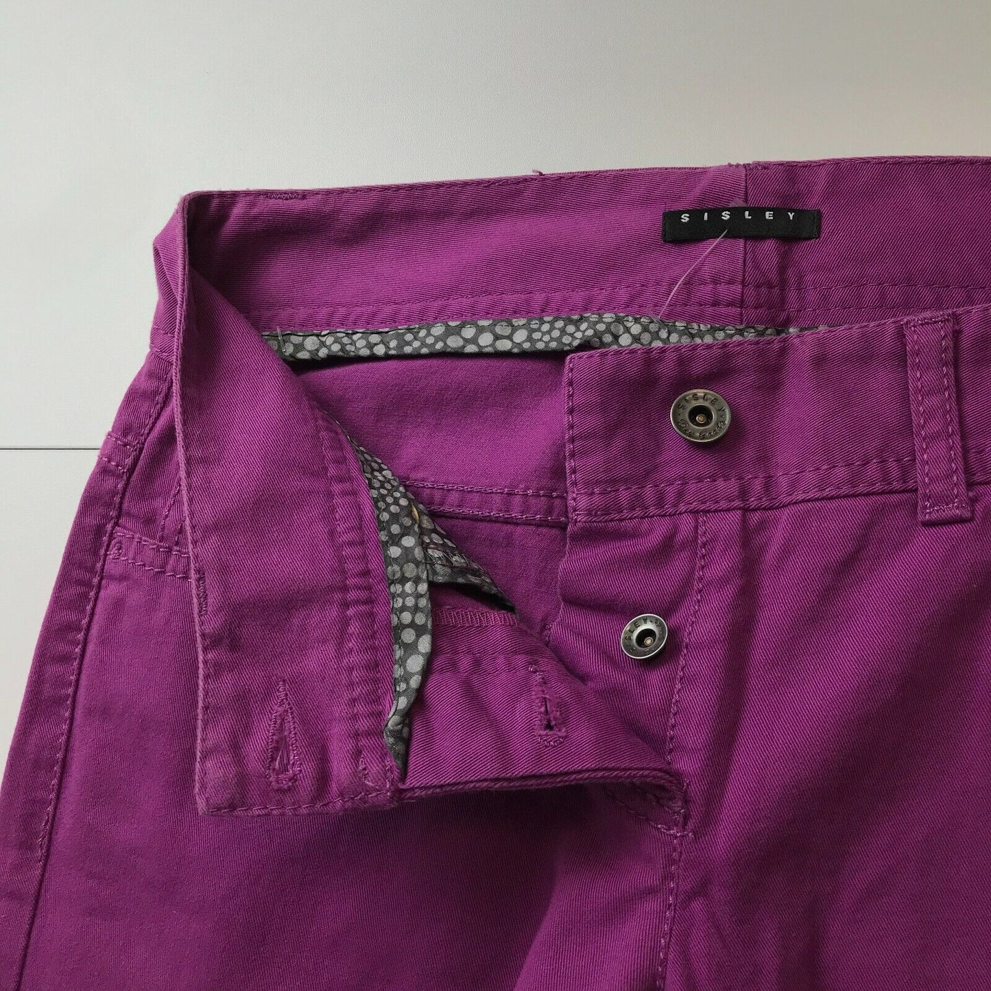 SISLEY Women Purple Regular Straight Fit Jeans Size 38 W28