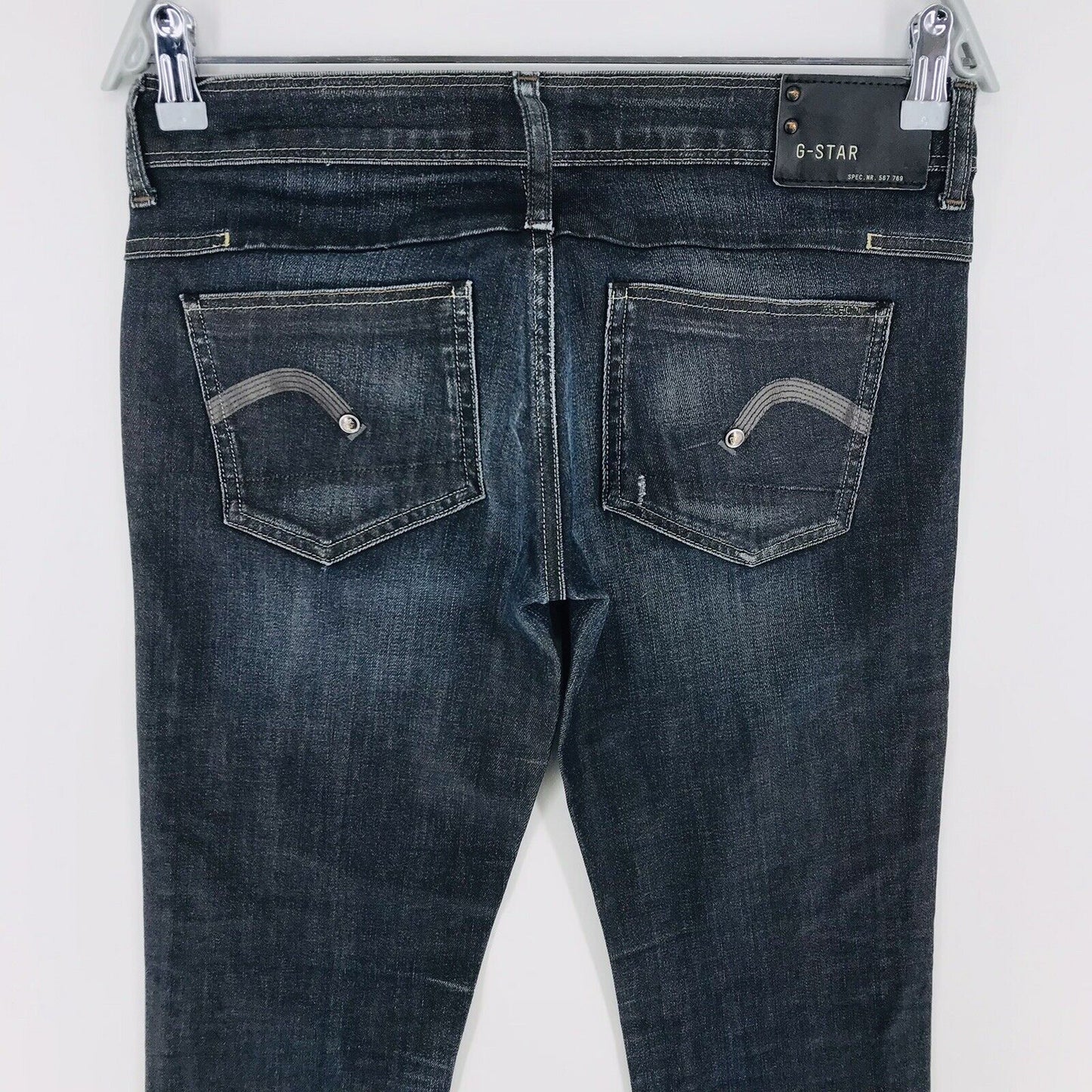 G-STAR RAW NEW REESE Femme Gris Foncé Regular Straight Fit Jeans Taille W29 L34