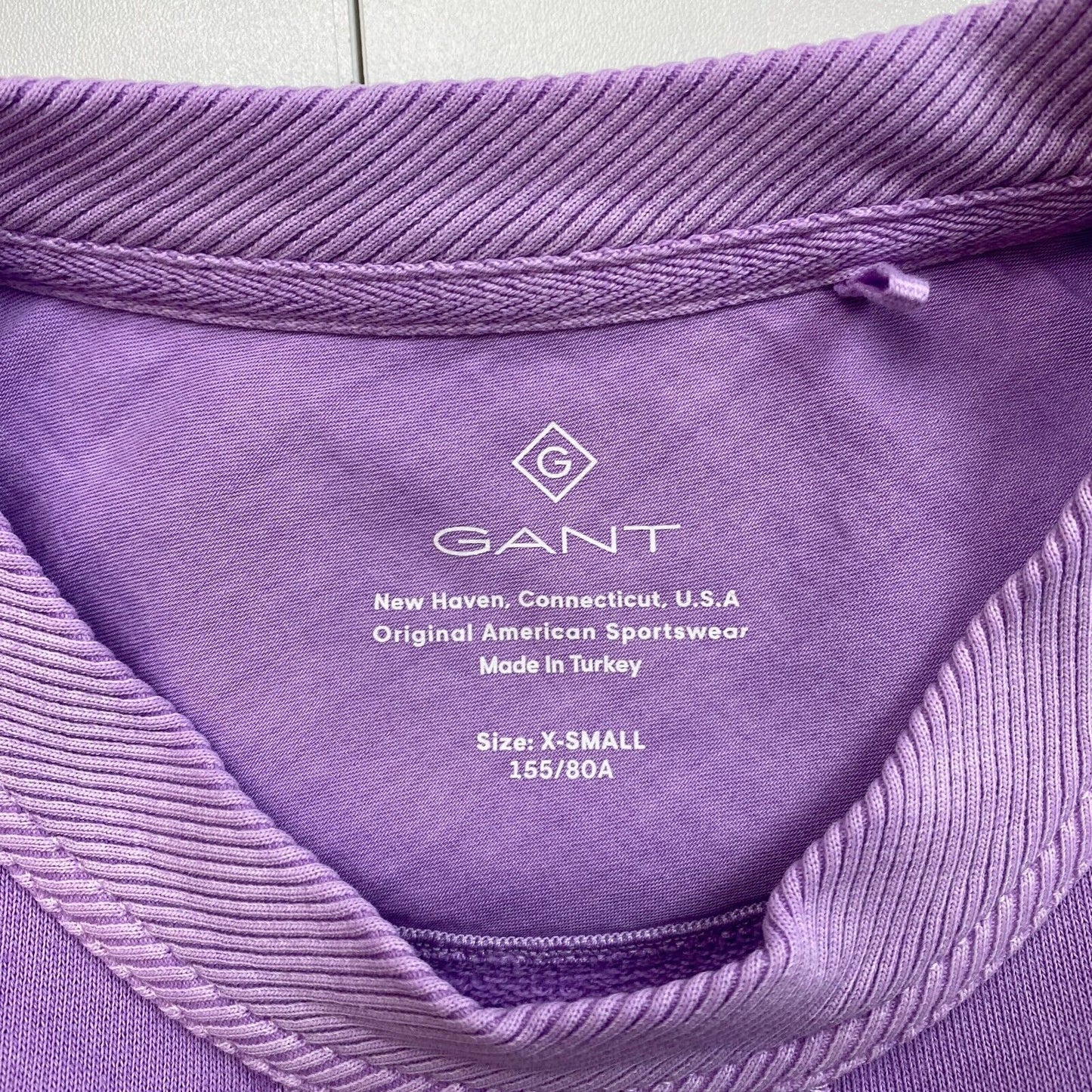 GANT Light Purple Sun Faded Crew Neck Sweater Jumper Size XS