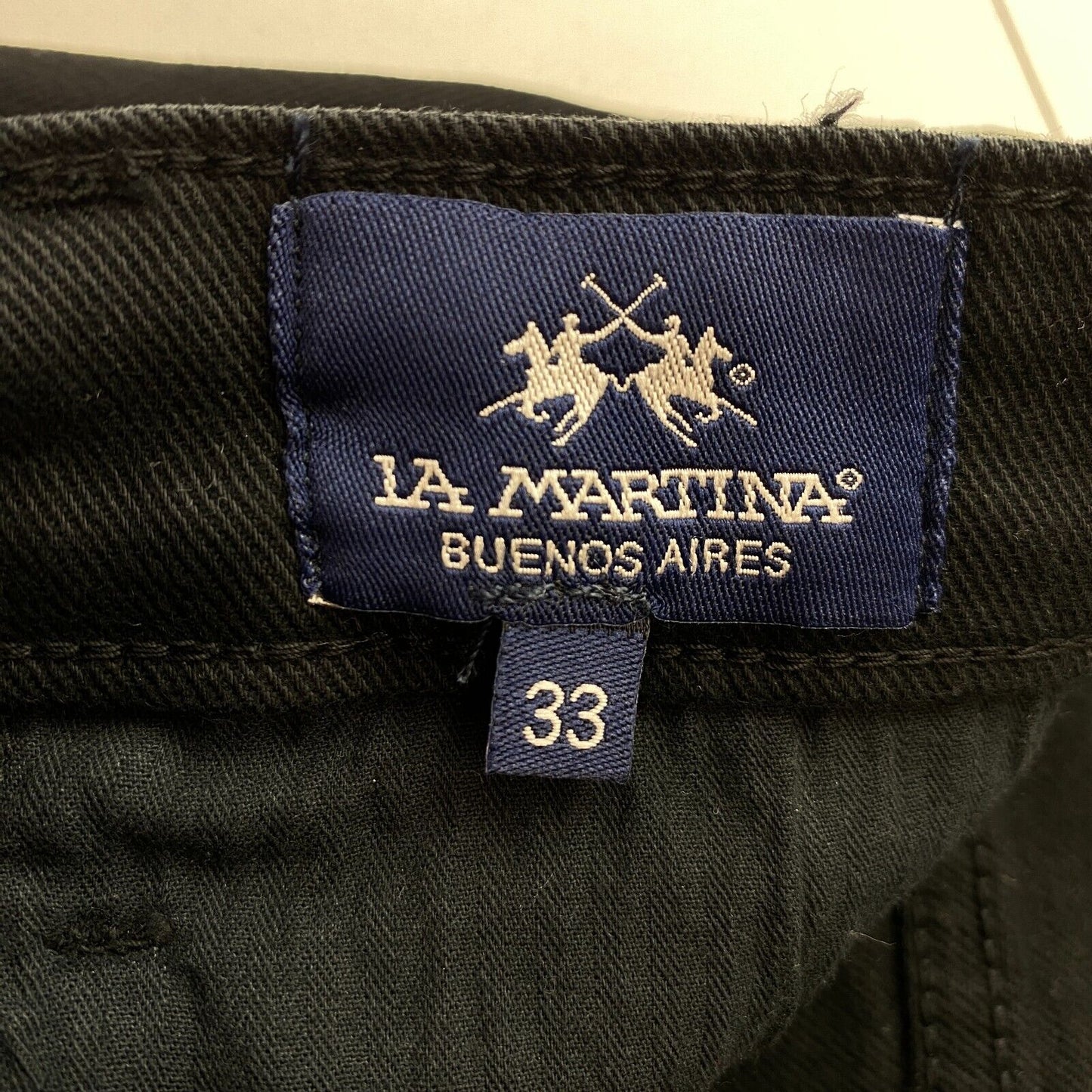 LA MARTINA Black Mens Stretch Skinny Fit Jeans Size W33