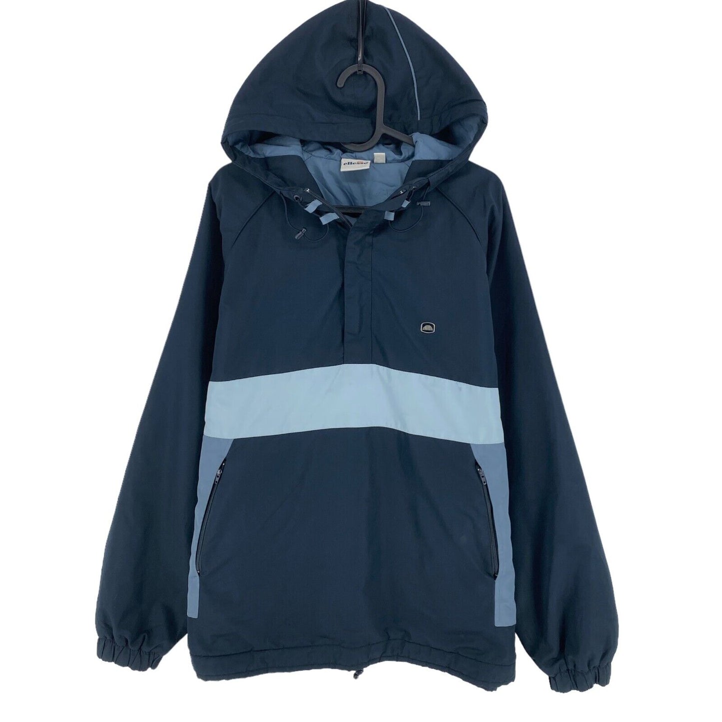 ELLESSE Veste Anorak à capuche bleu marine Taille M