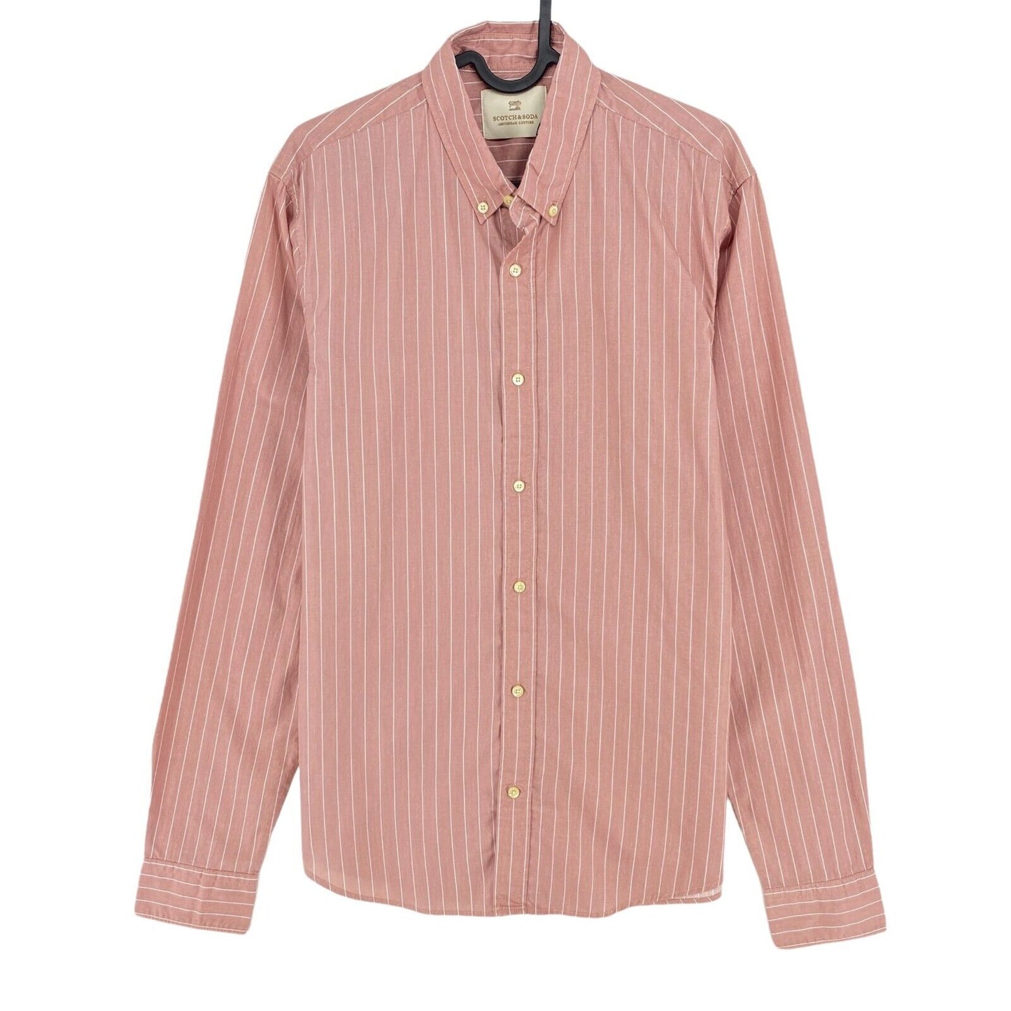 SCOTCH & SODA Dark Pink Striped Regular Fit Shirt Size S L